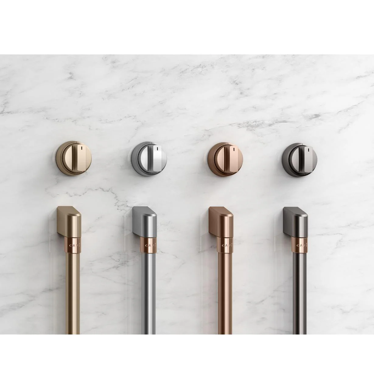 Cafe CXPR8HKPMBZ CAF(EBACK)™ 48" Brushed Bronze Handle & Knob Set for Pro Range and Rangetop - Image 3