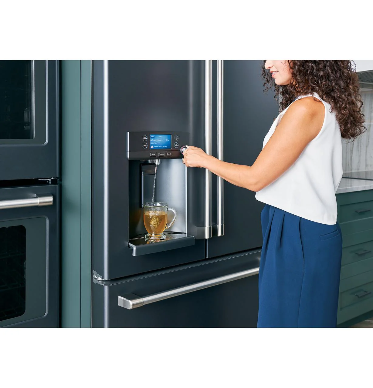 Cafe CYE22TP2MS1 CAF(EBACK)™ ENERGY STAR® 22.1 Cu. Ft. Smart Counter-Depth French-Door Refrigerator with Hot Water Dispenser - Image 12