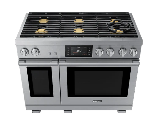 Dacor DOP48T960DS 48" Dual-Fuel Steam Range, Silver Stainless, Natural Gas/Liquid Propane - Image 3