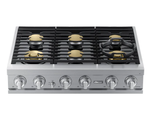 Dacor DTT36T960GS 36" Rangetop, Silver Stainless, Natural Gas/Liquid Propane - Image 2