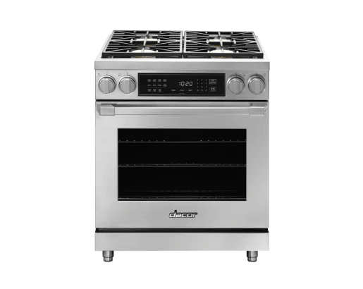 Dacor HDPR30SLP Dual Fuel Pro Range, Silver Stainless Steel, Liquid Propane - Image 2