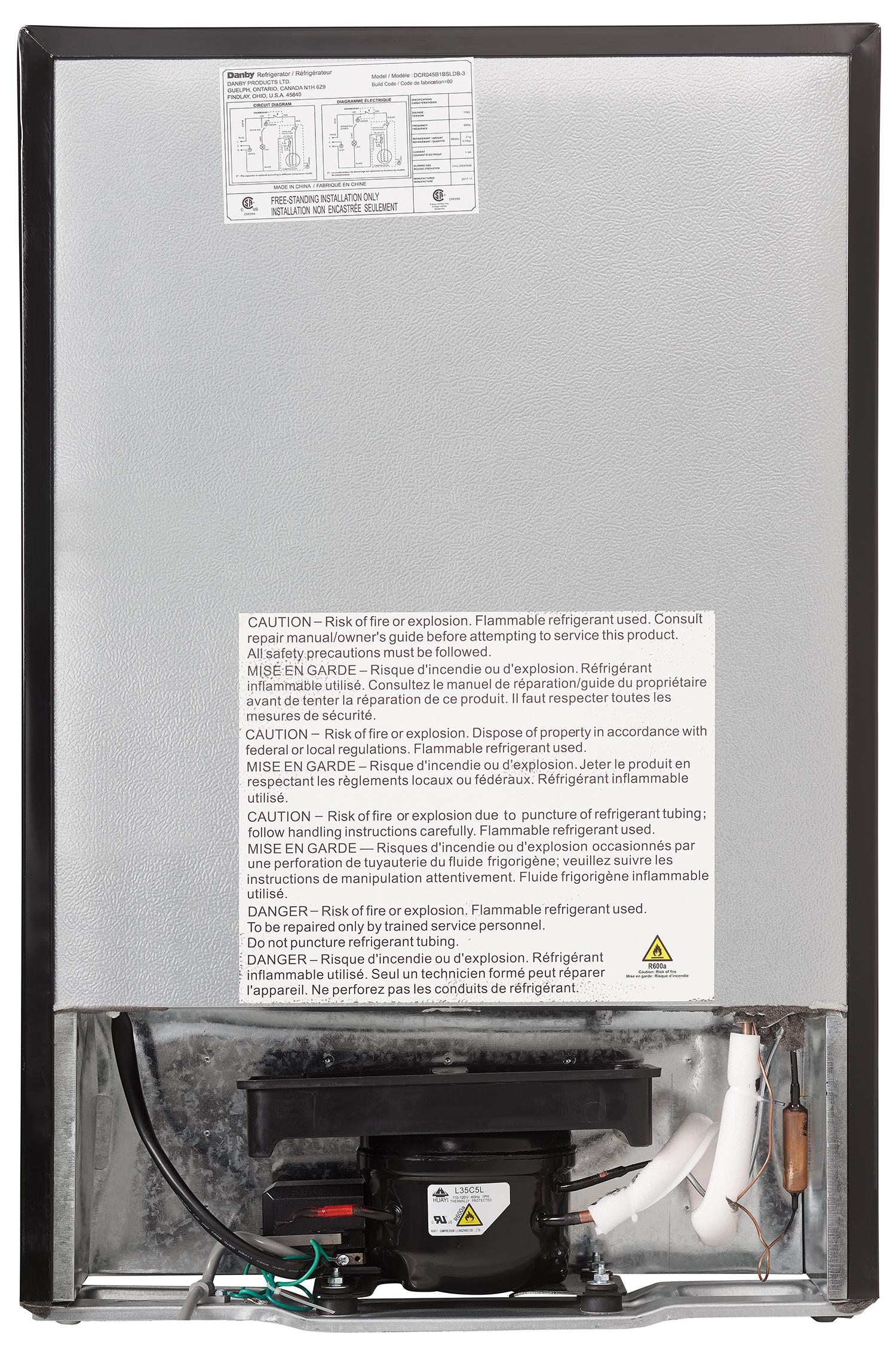 DCR045B1BSLDB Danby 4.5 cu. ft. Compact Fridge with True Freezer in Stainless Steel Look - Image 4