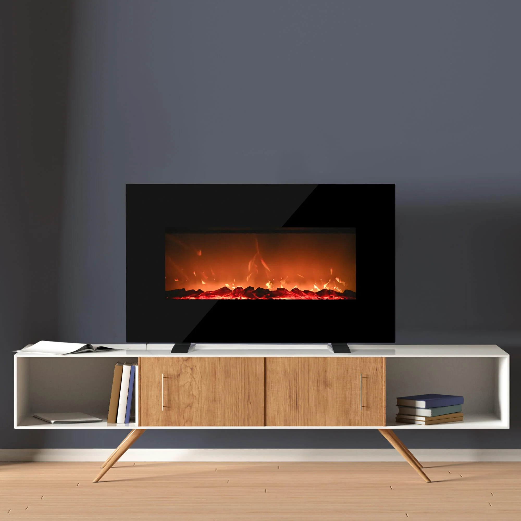 DDEF03813BD13 Danby Designer 38 Wall Mount Electric Fireplace in Black - Image 9