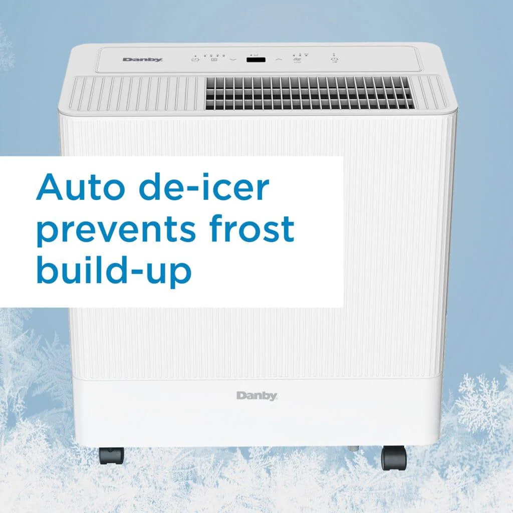 DDR050BSWDB Danby 50 Pint Dehumidifier with Wi-Fi in White - Image 7