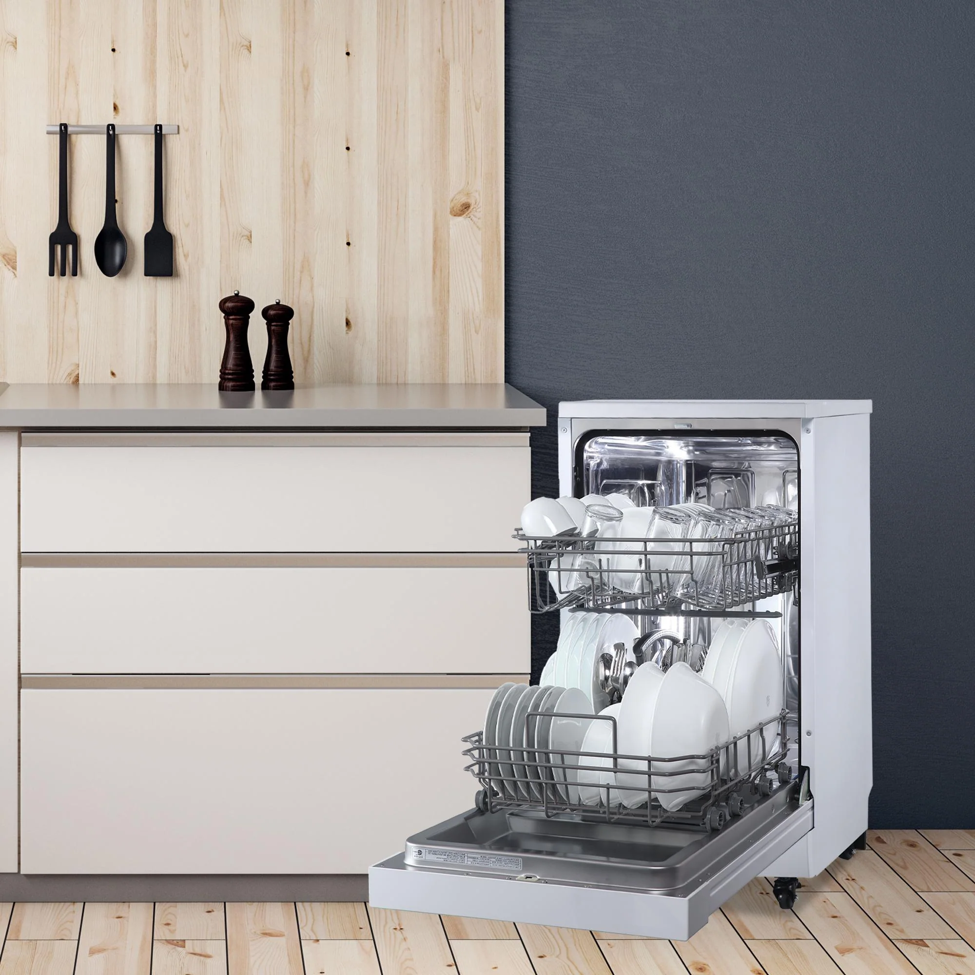 DDW1805EWP Danby 18 Wide Portable Dishwasher in White - Image 12