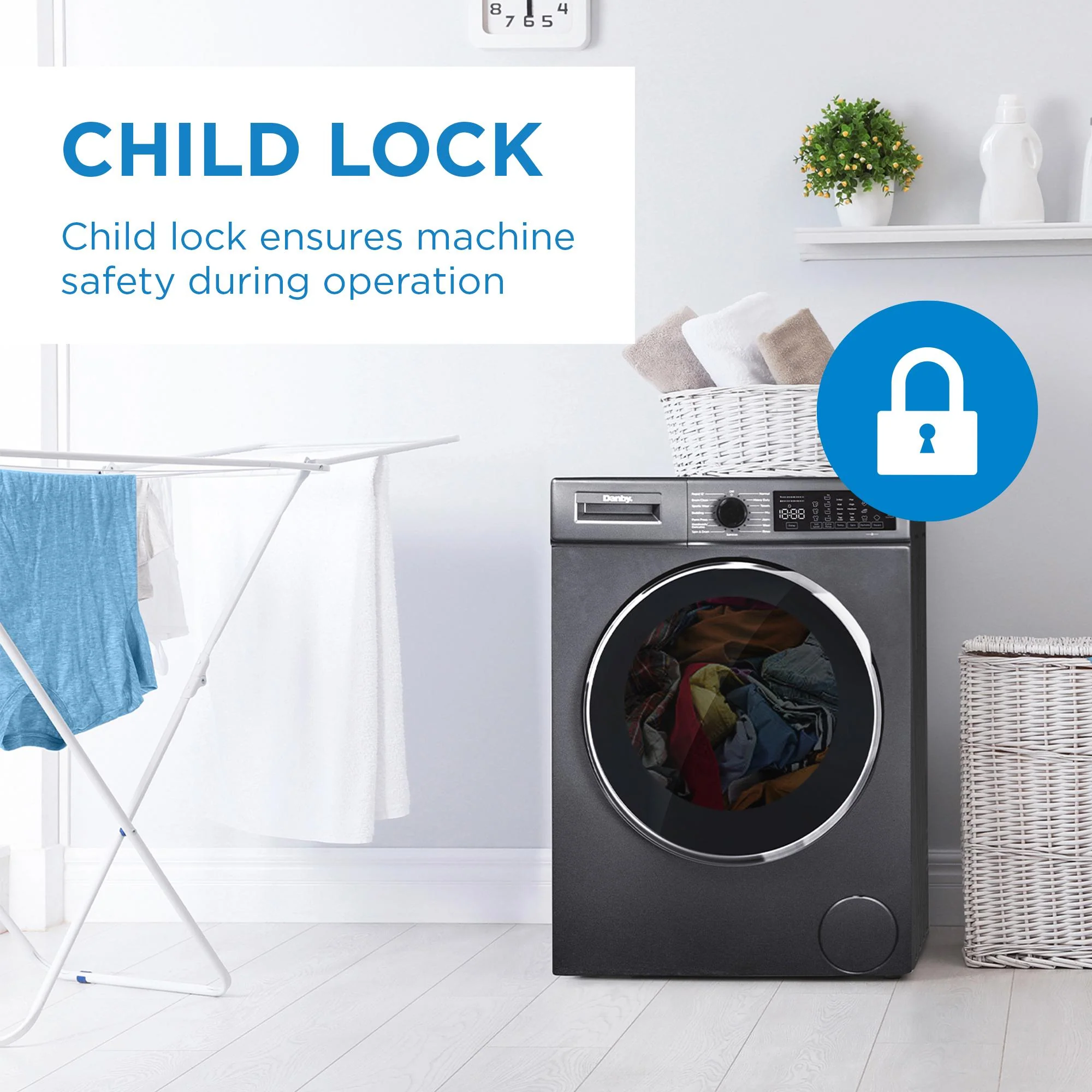 DWM022D1DSDB Danby 2.2 cu. ft. 24" Front Load Washing Machine - Image 3