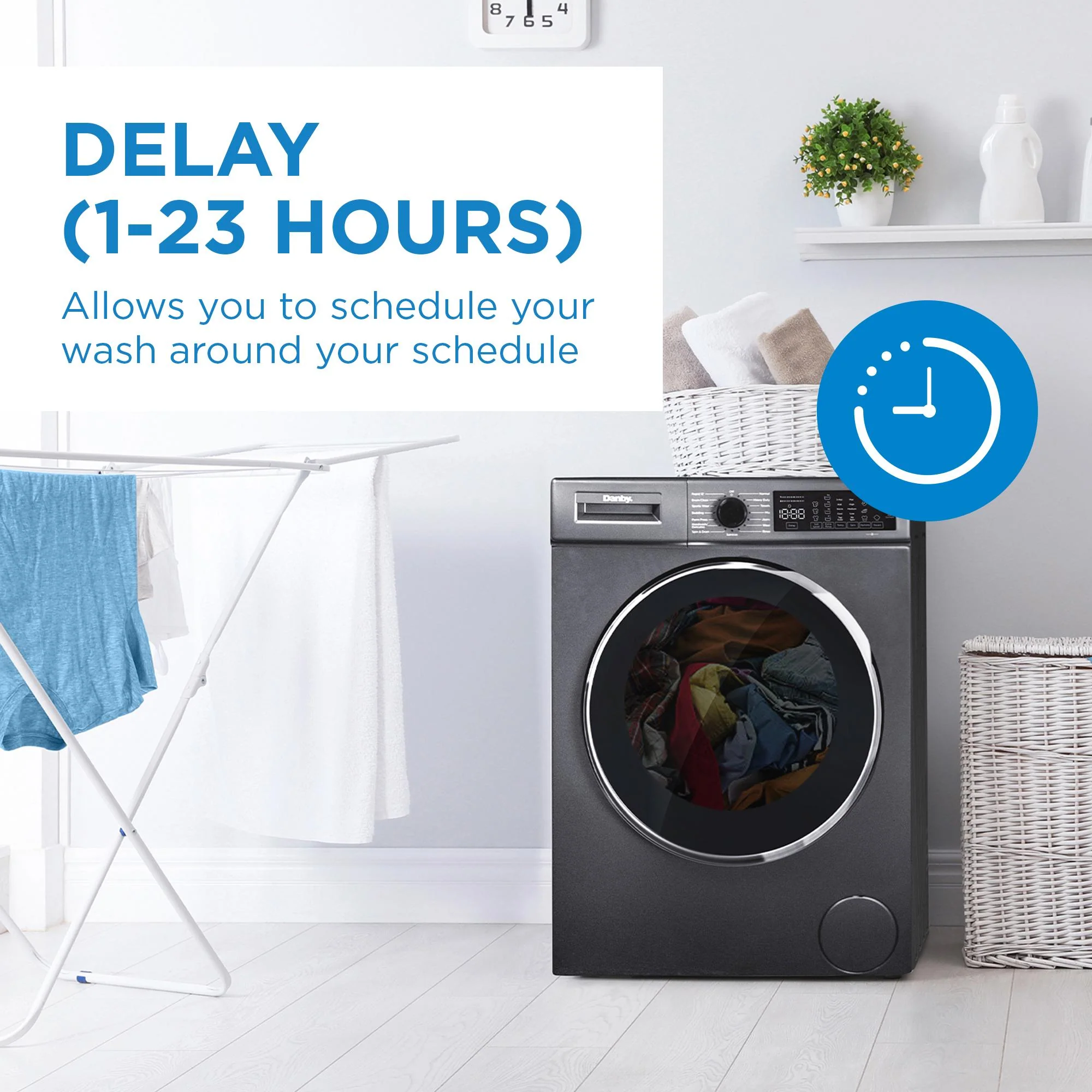 DWM022D1DSDB Danby 2.2 cu. ft. 24" Front Load Washing Machine - Image 4