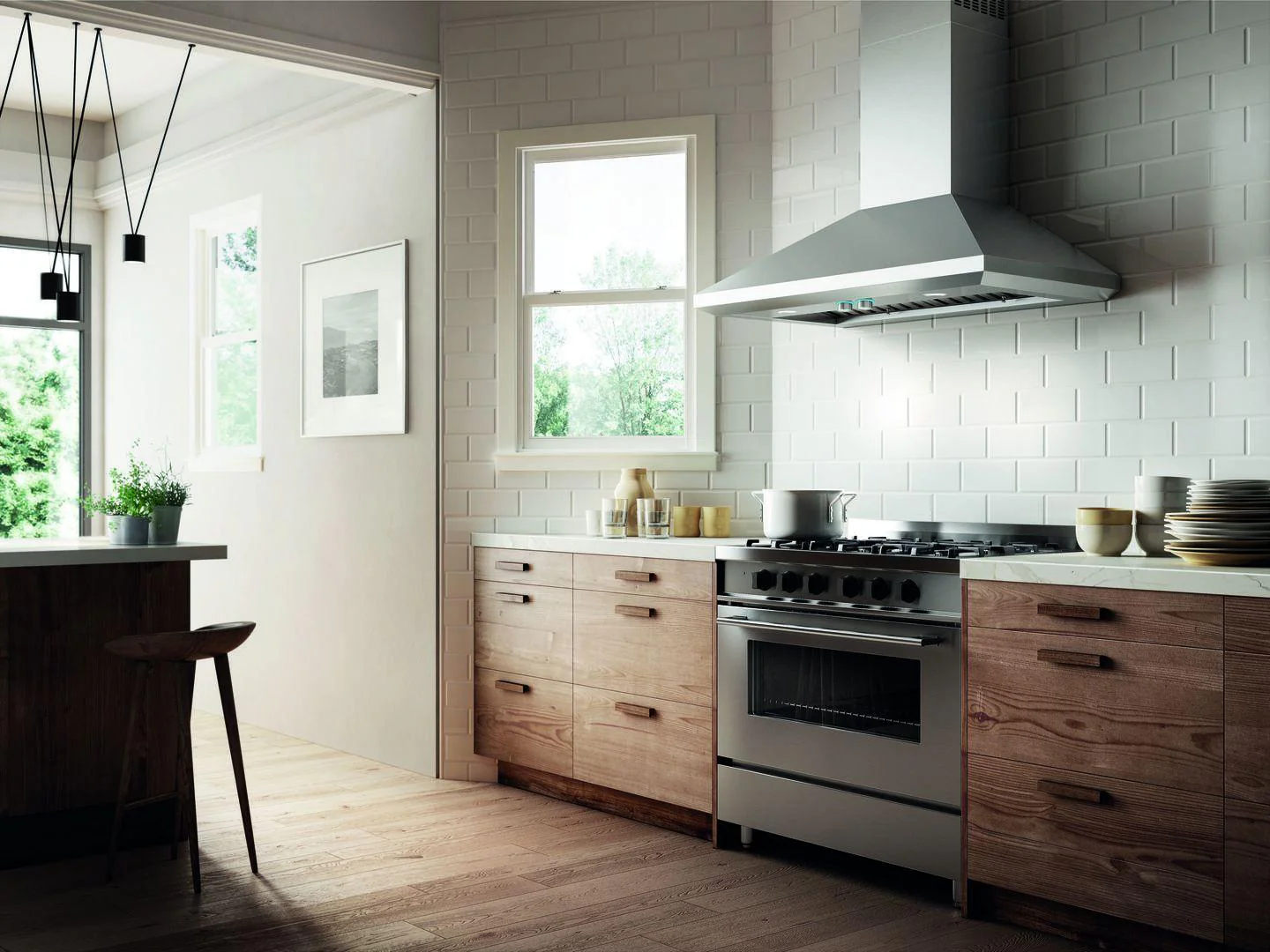 Elica ELN148SS LEONE Wall Mount Range Hood 48" wide - 1200CFM - Image 3