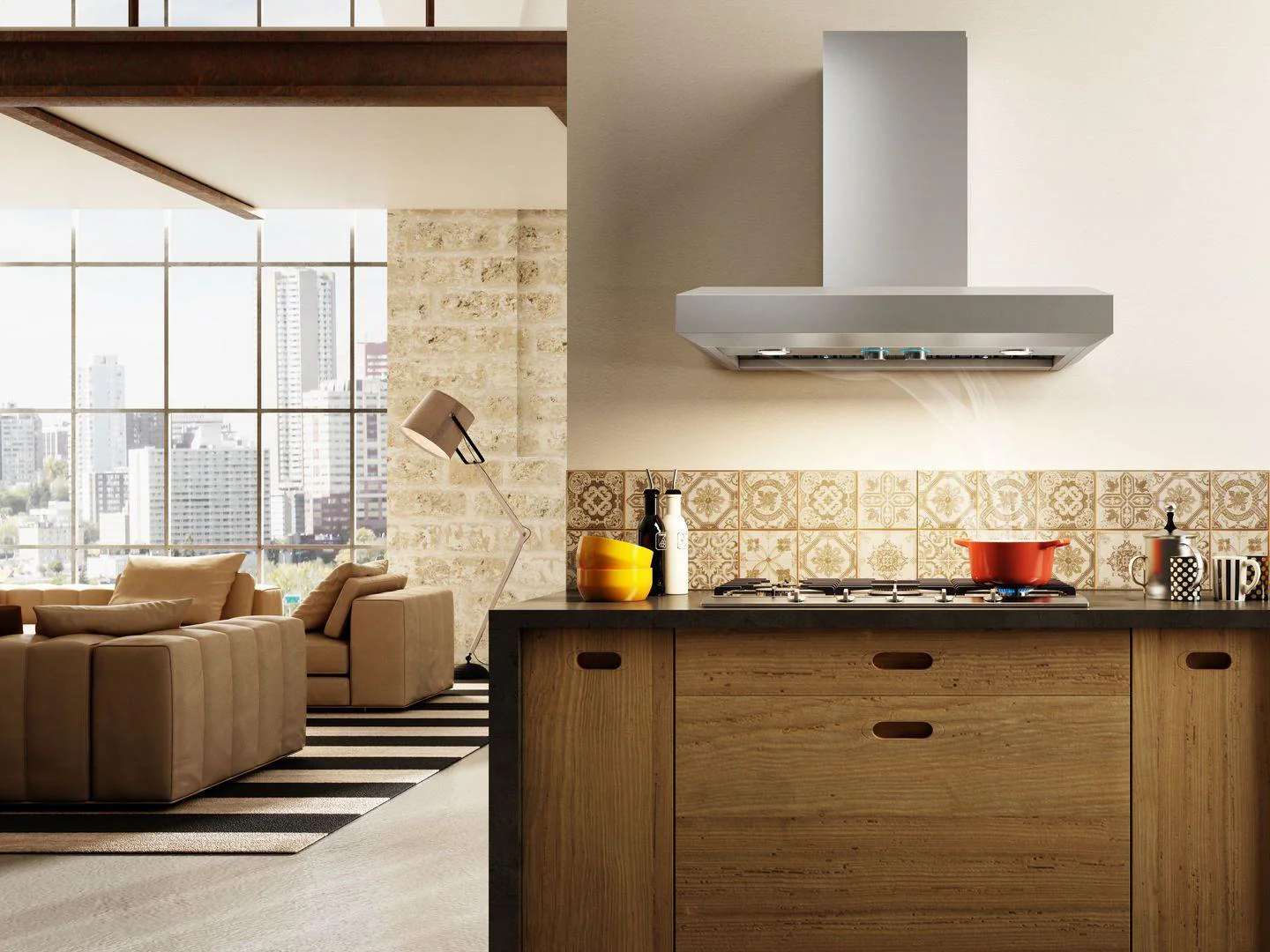 Elica EVV648S1 VAVANO Wall Mount Range Hood 48" wide - 600CFM - Image 3