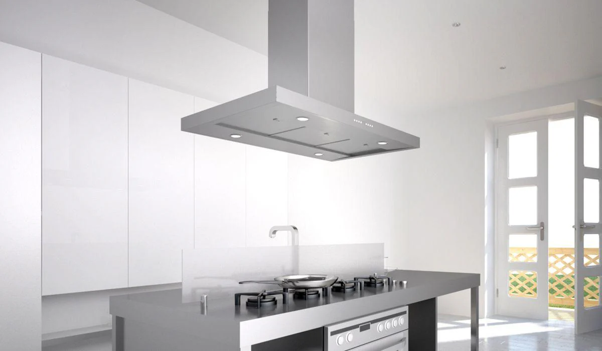 Faber BELAIS42SS600B 42" T-shape chimney island hood - Image 2