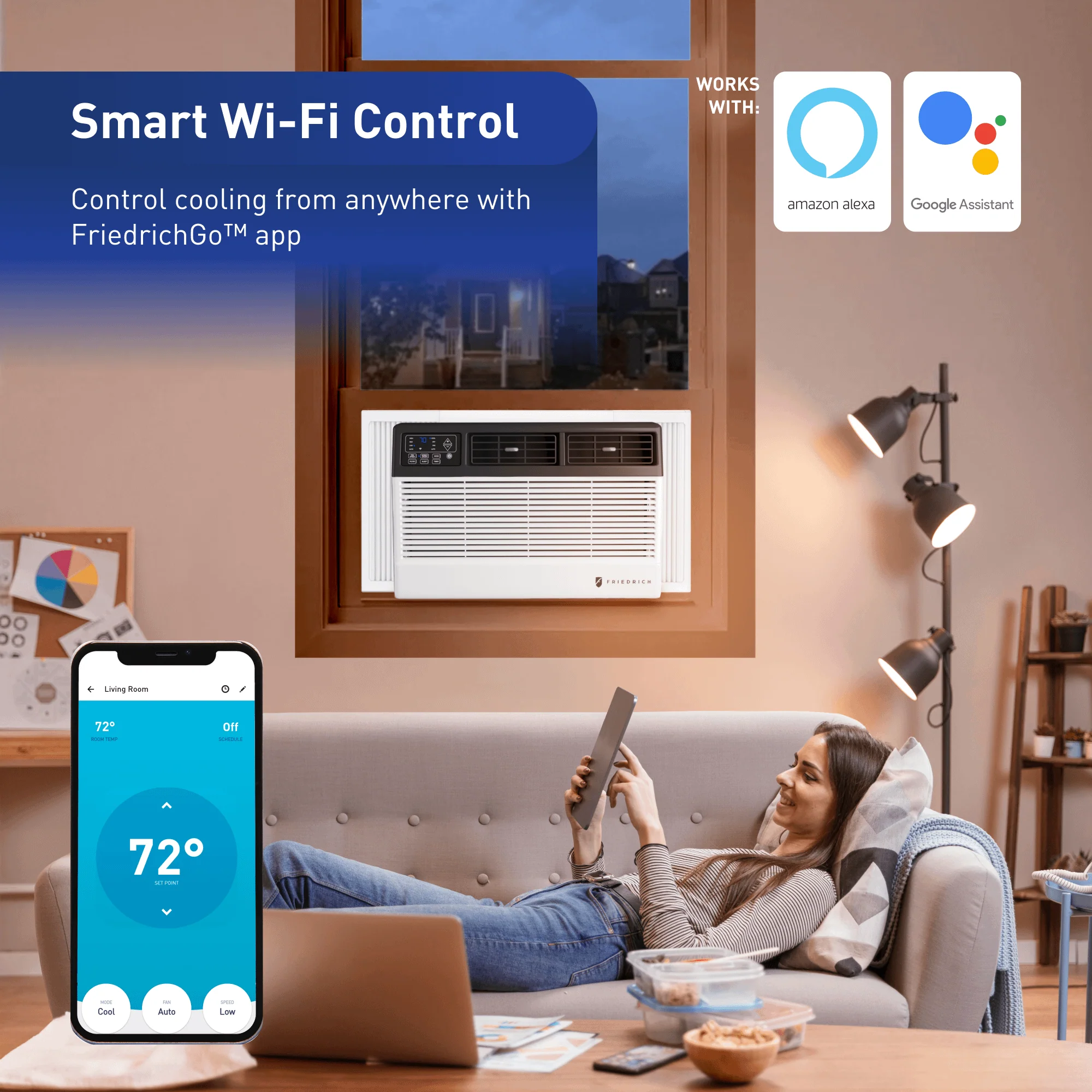 CCW06B10C Friedrich Chill Premier 6,000 BTU 115V Smart Window/Wall Air Conditioner - Cool Only - Image 7