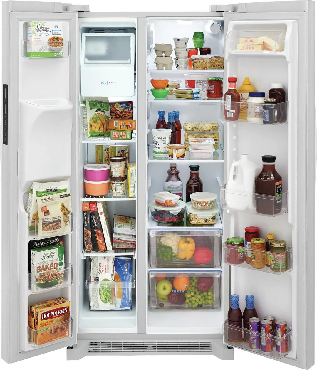 Frigidaire FRSS2323AW 22 Cu. Ft. 33" Standard Depth Side by Side Refrigerator - Image 4