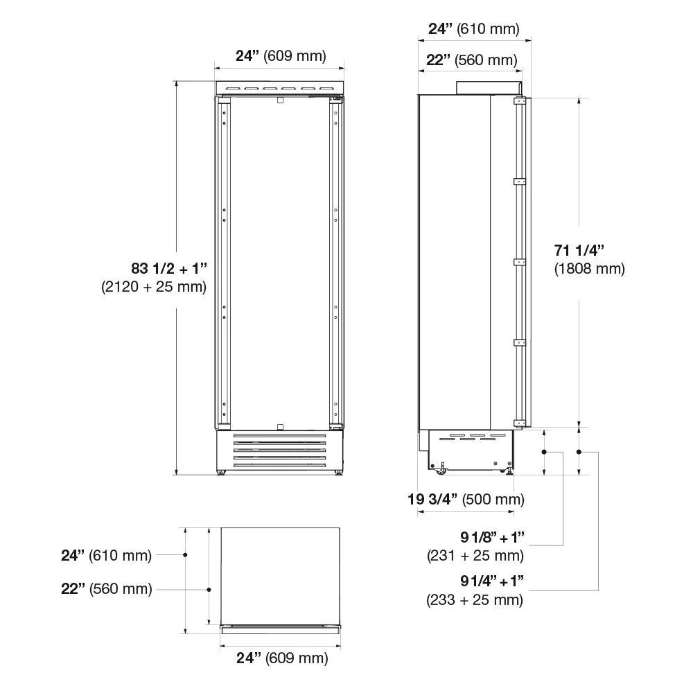 24" BUILT-IN FRIDGE COLUMN - Image 5