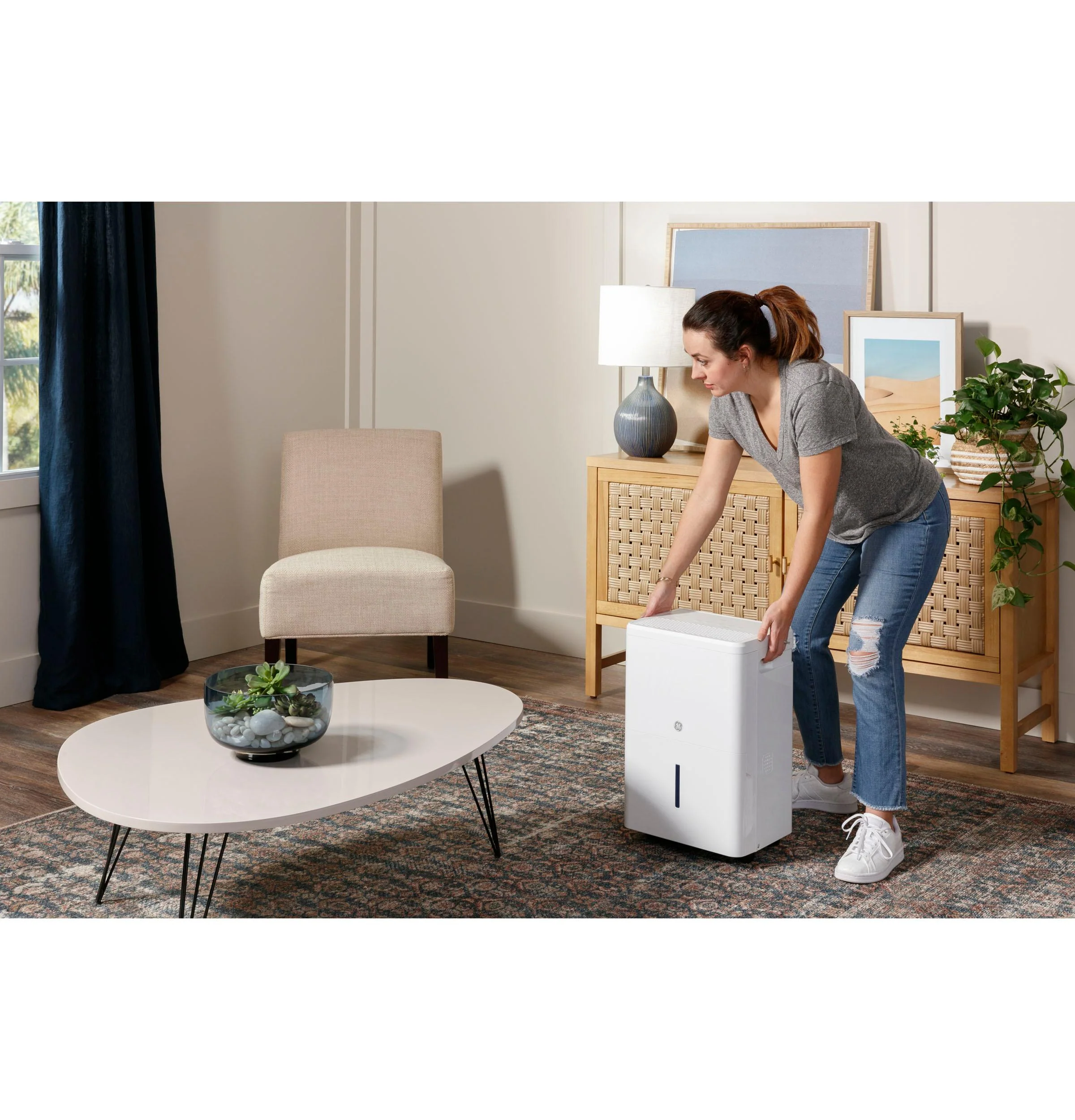 ADHR22LB GE® ENERGY STAR® 22 Pint Portable Dehumidifier with Smart Dry for Damp Spaces - Image 6