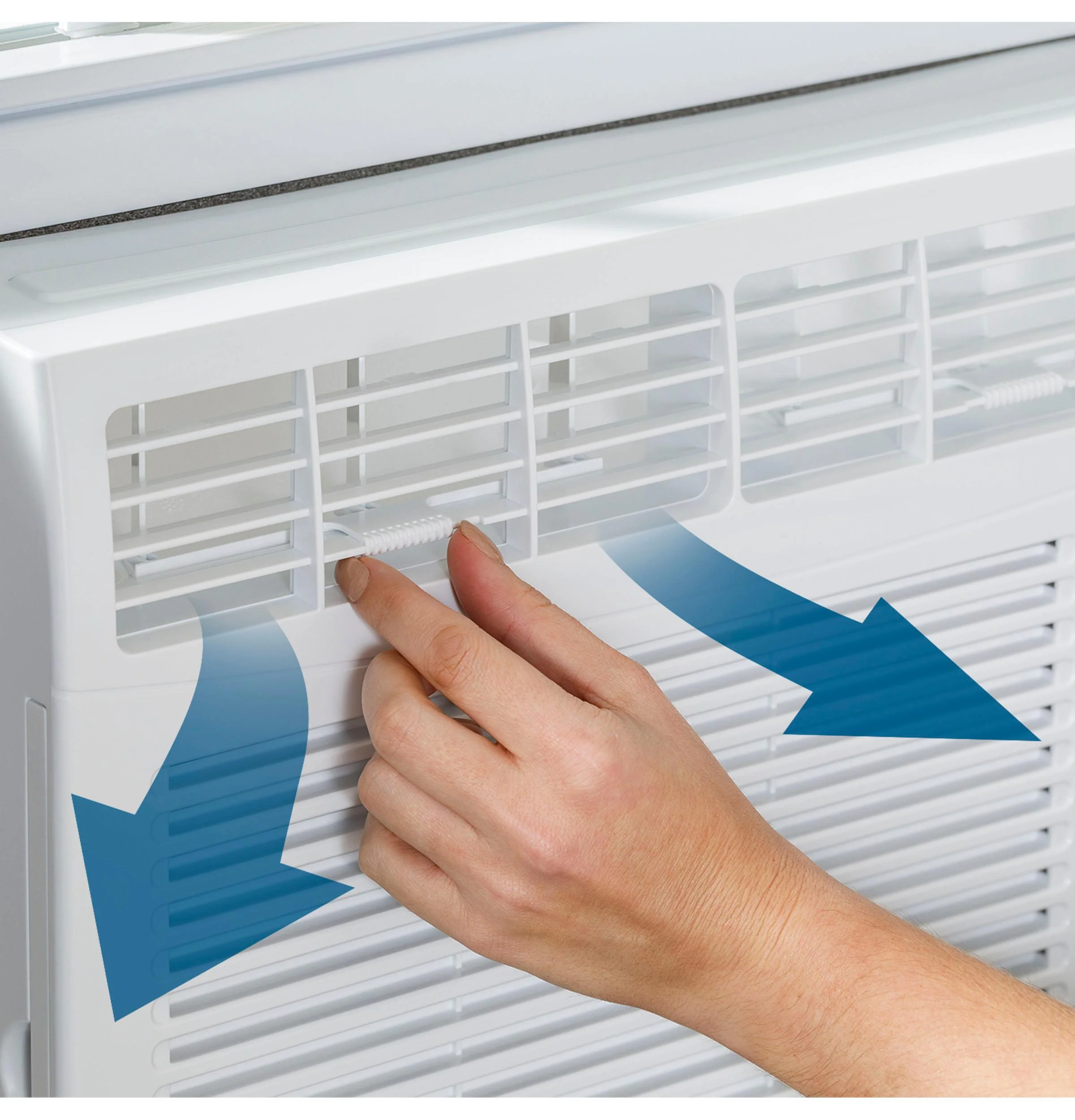 AHW05LZ GE® 5,000 BTU Electronic Window Air Conditioner for Small Rooms up to 150 sq ft. in White size 12 9/16 H x 16 7/16 W x 15 D - Image 16