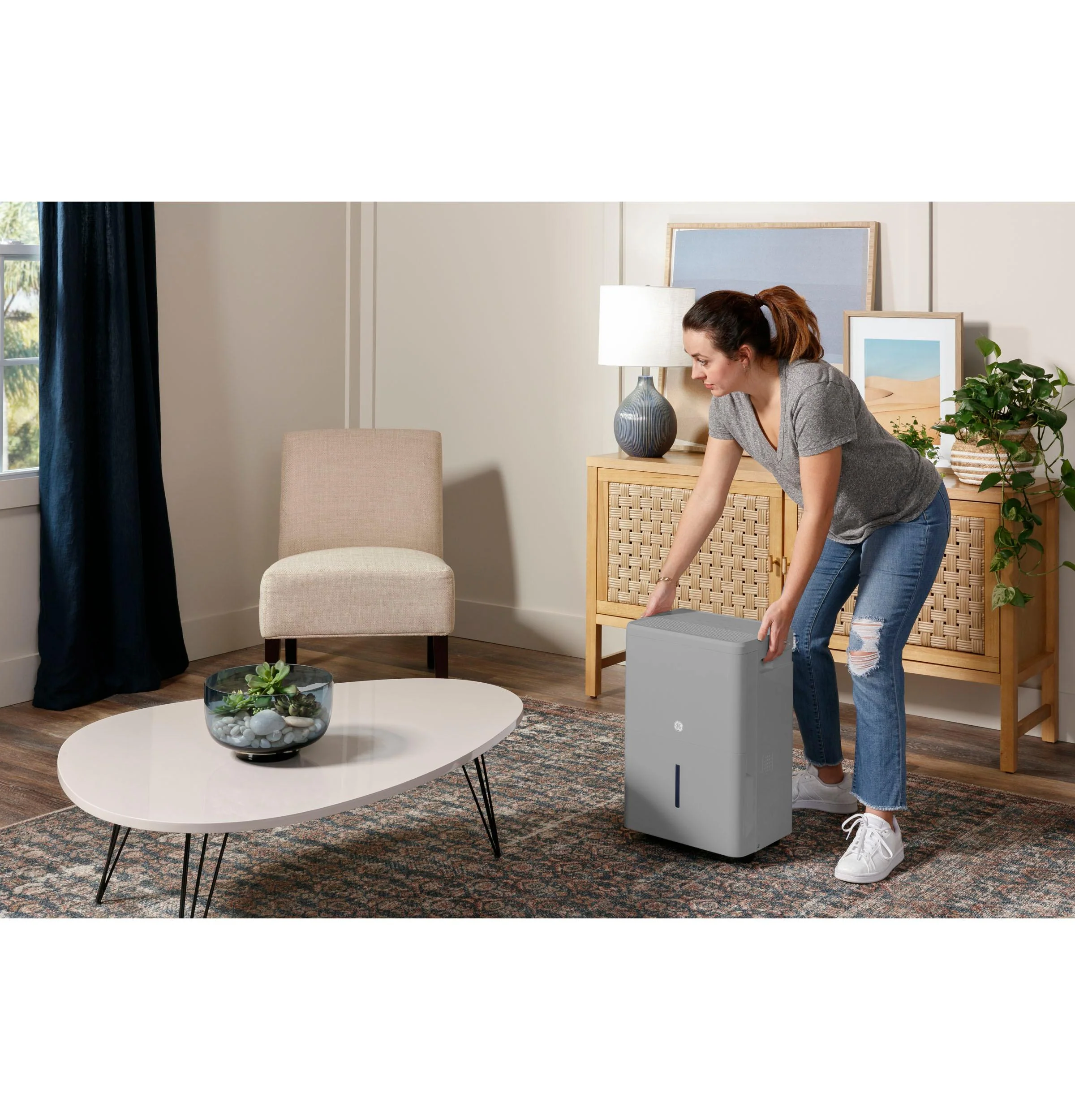 GE® ENERGY STAR® 50 Pint Portable Dehumidifier with Built-in Pump and Smart Dry for Wet Spaces - Image 6