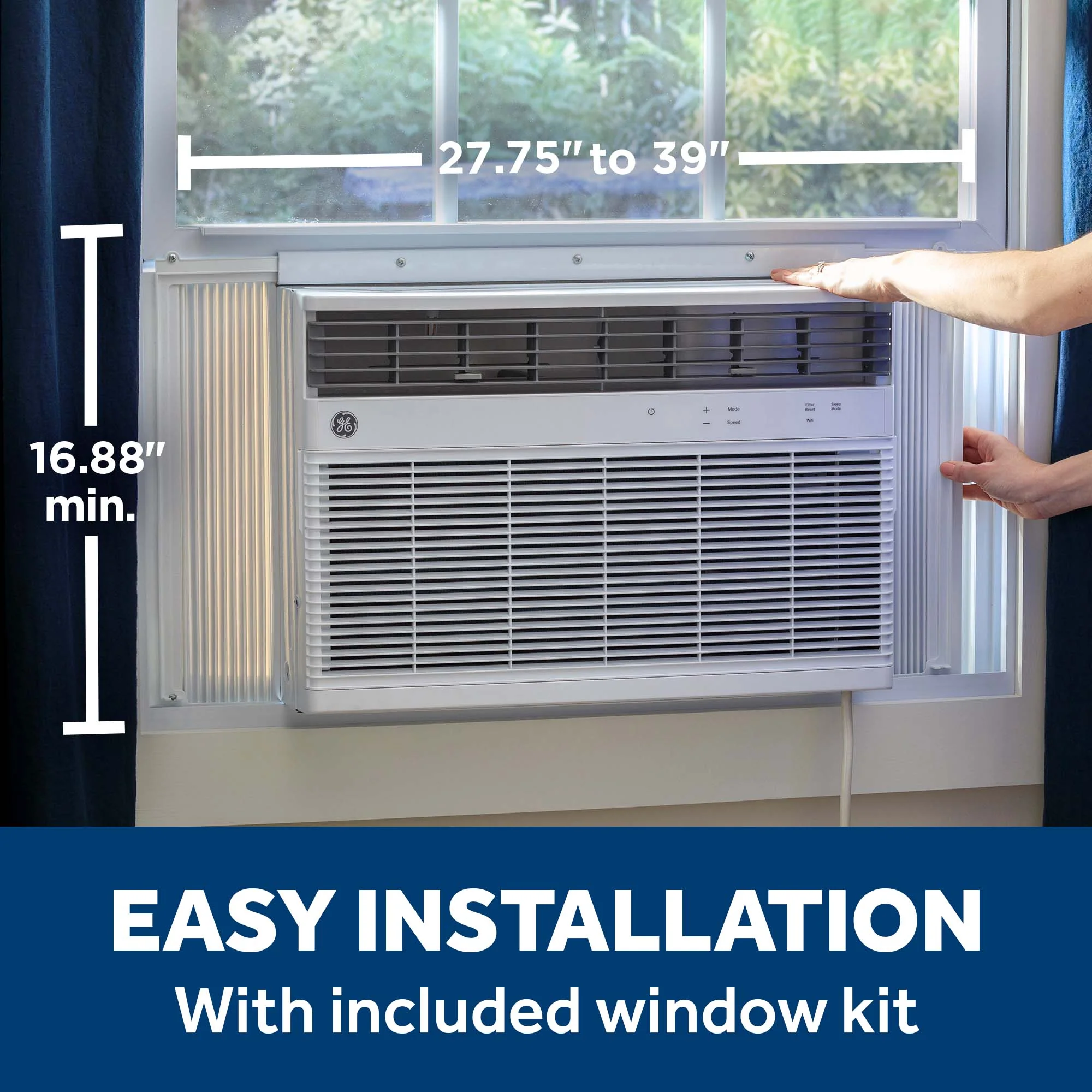 AWGH12WWF GE® 12,000 BTU Smart Heat/Cool Electronic Window Air Conditioner for Large Rooms up to 550 sq. ft. - Image 5