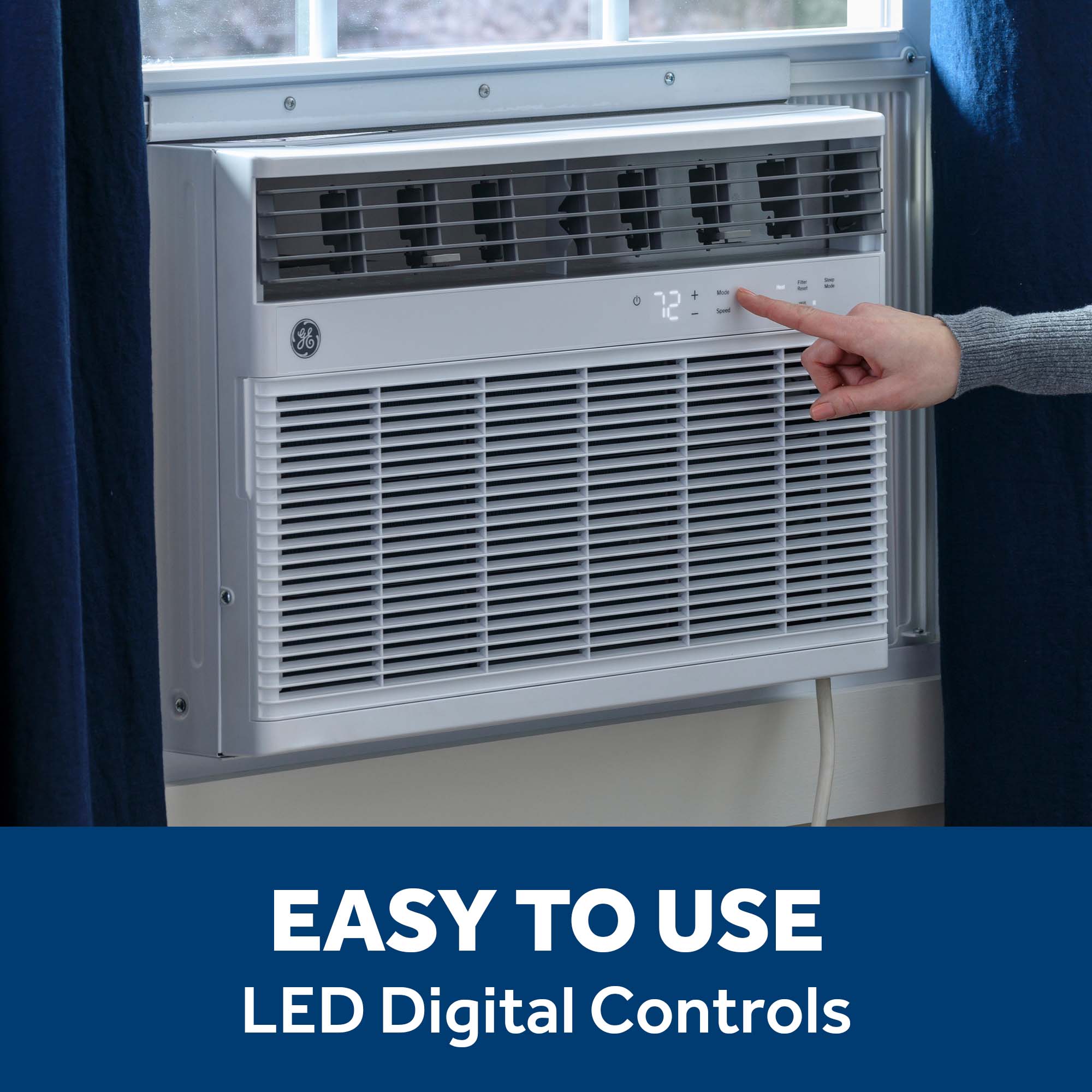 AWGH24WWF GE® 24,000 BTU Smart Heat/Cool Electronic Window Air Conditioner for Extra-Large Rooms up to 1,500 sq. ft. - Image 9