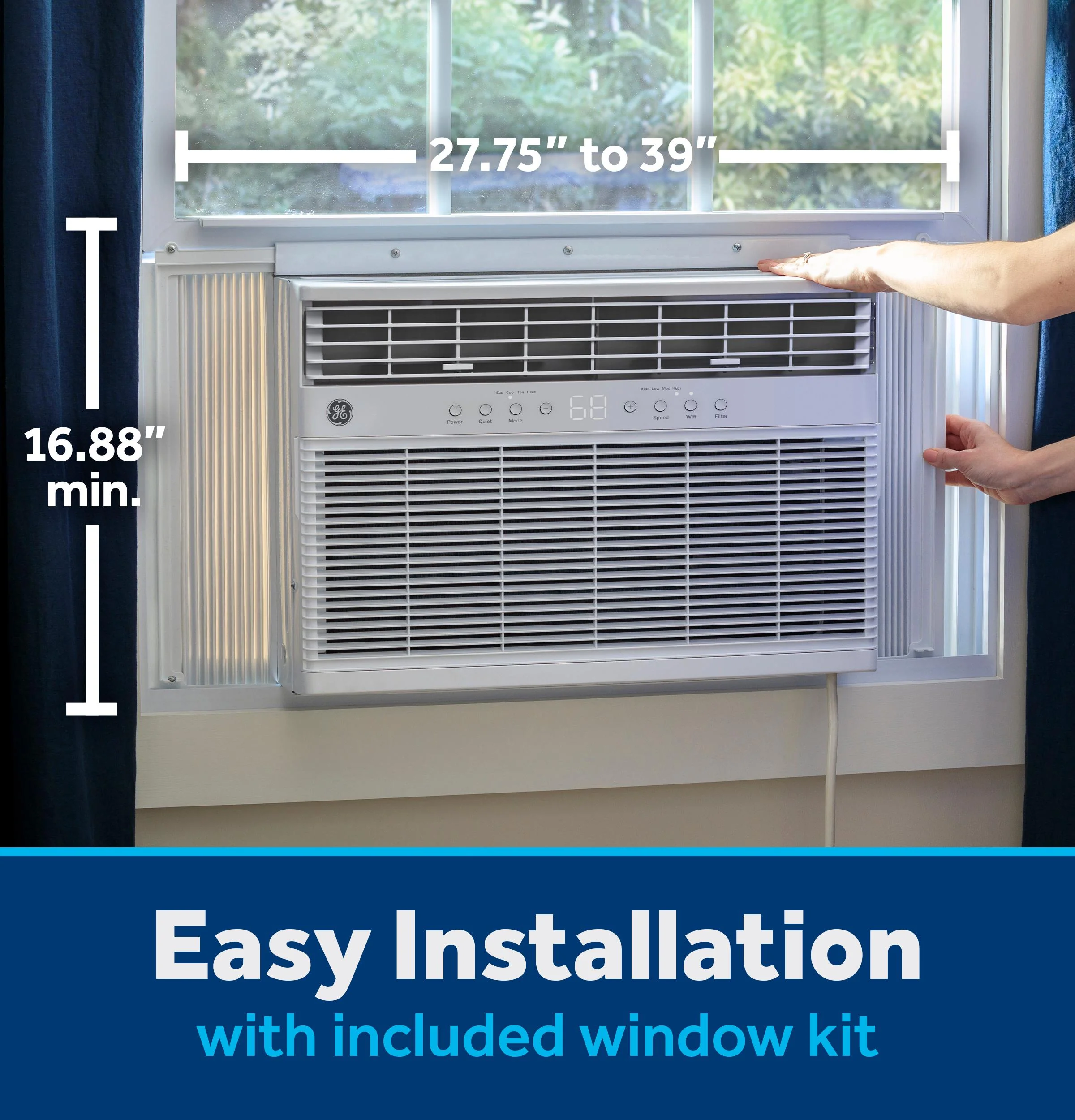 AWGP08WWF GE® ENERGY STAR® 8,000 BTU Smart Heat/Cool with Heat Pump Electronic Window Air Conditioner for Medium Rooms up to 350 sq. ft. - Image 3