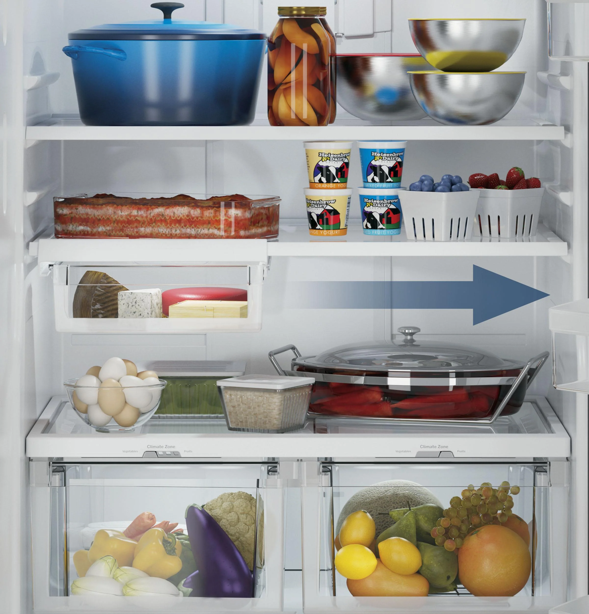 GDE25EYKFS GE® ENERGY STAR® 24.8 Cu. Ft. Bottom-Freezer Drawer Refrigerator - Image 11