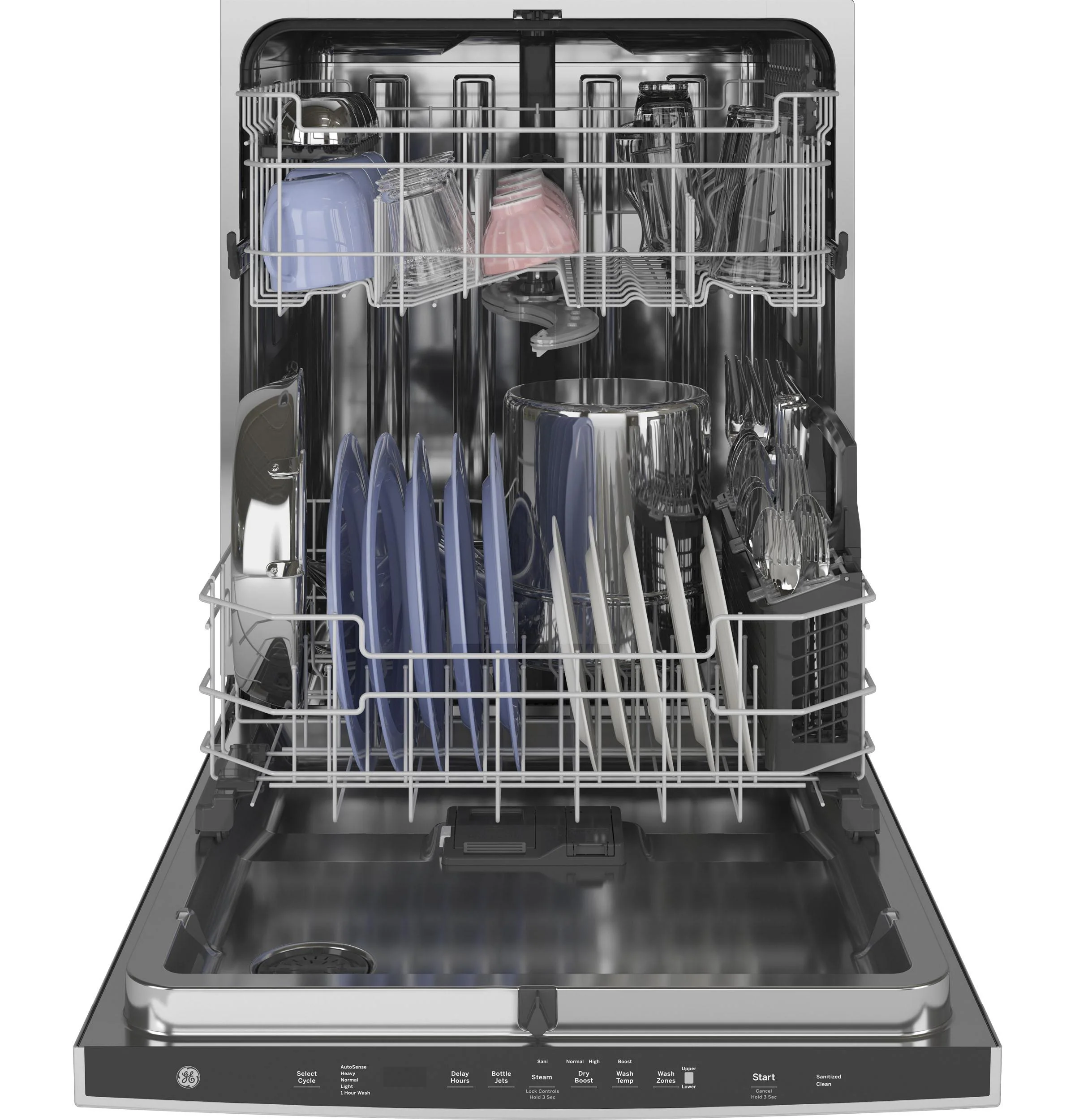 GE® Fingerprint Resistant Top Control with Stainless Steel Interior Dishwasher with Sanitize Cycle & Dry Boost - Image 6