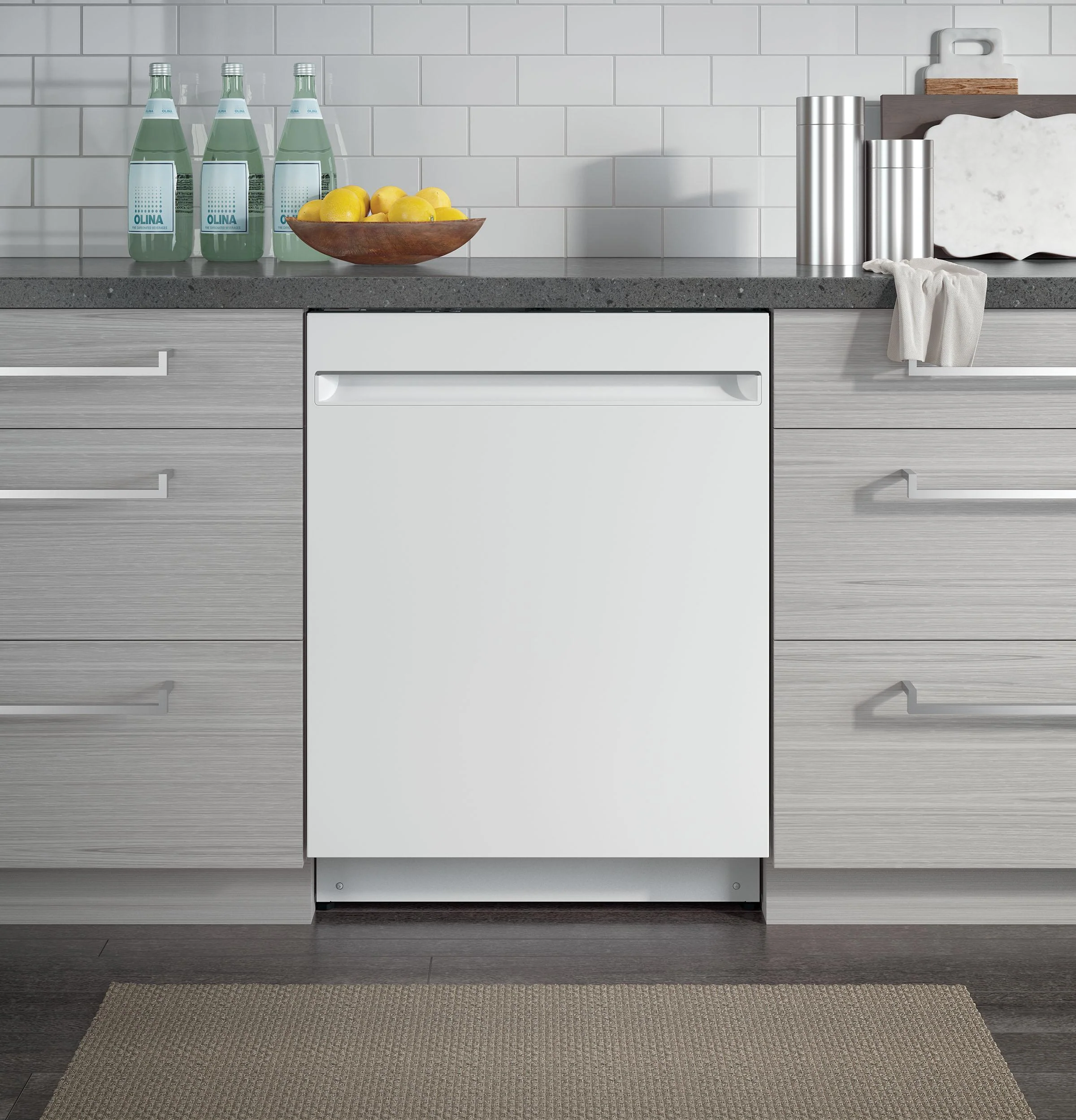 GDT225SGLWW GE® ENERGY STAR® ADA Compliant Stainless Steel Interior Dishwasher with Sanitize Cycle - Image 6