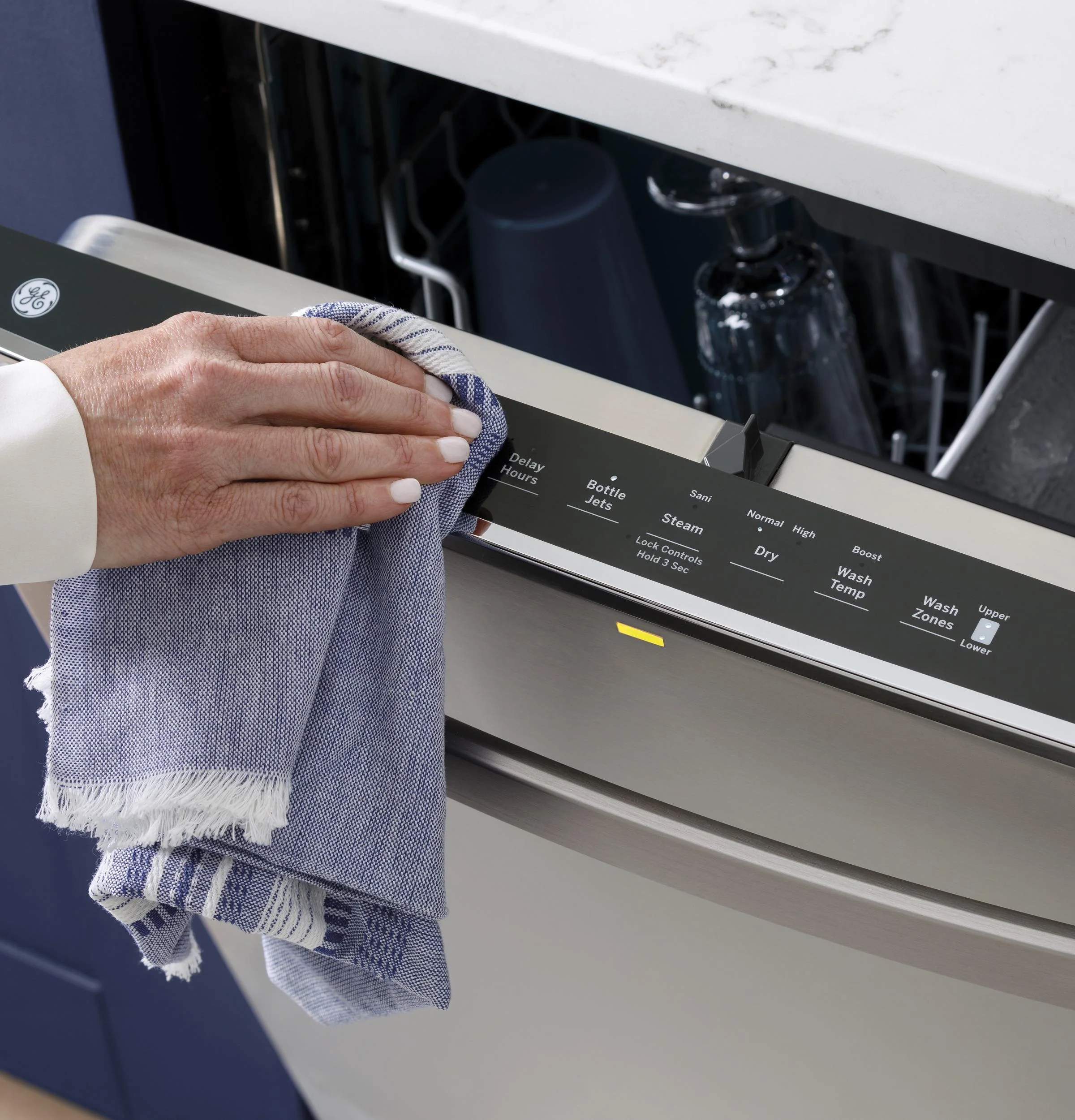 GE® Top Control with Stainless Steel Interior Dishwasher with Sanitize Cycle & Dry Boost with Fan Assist - Image 40