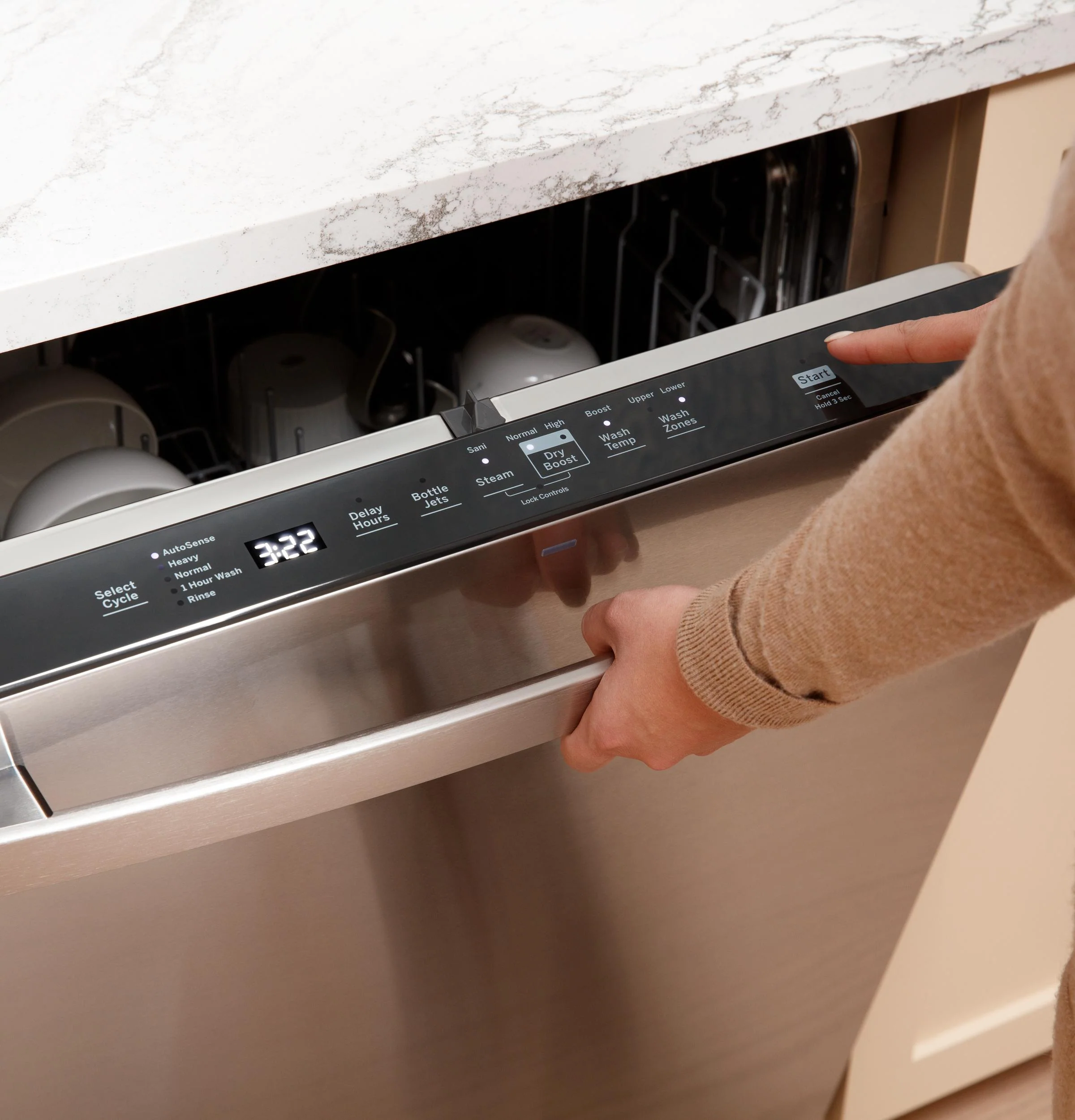 GDT670SGVWW GE® ENERGY STAR® Top Control with Stainless Steel Interior Dishwasher with Sanitize Cycle - Image 24
