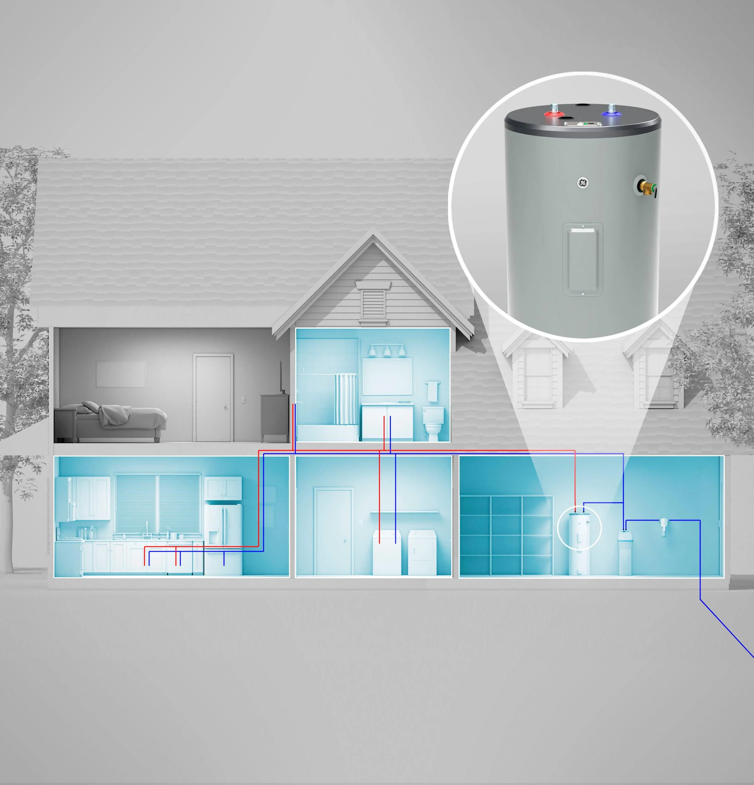 GE50S08BAM GE® 50 Gallon Short Electric Water Heater - Image 11