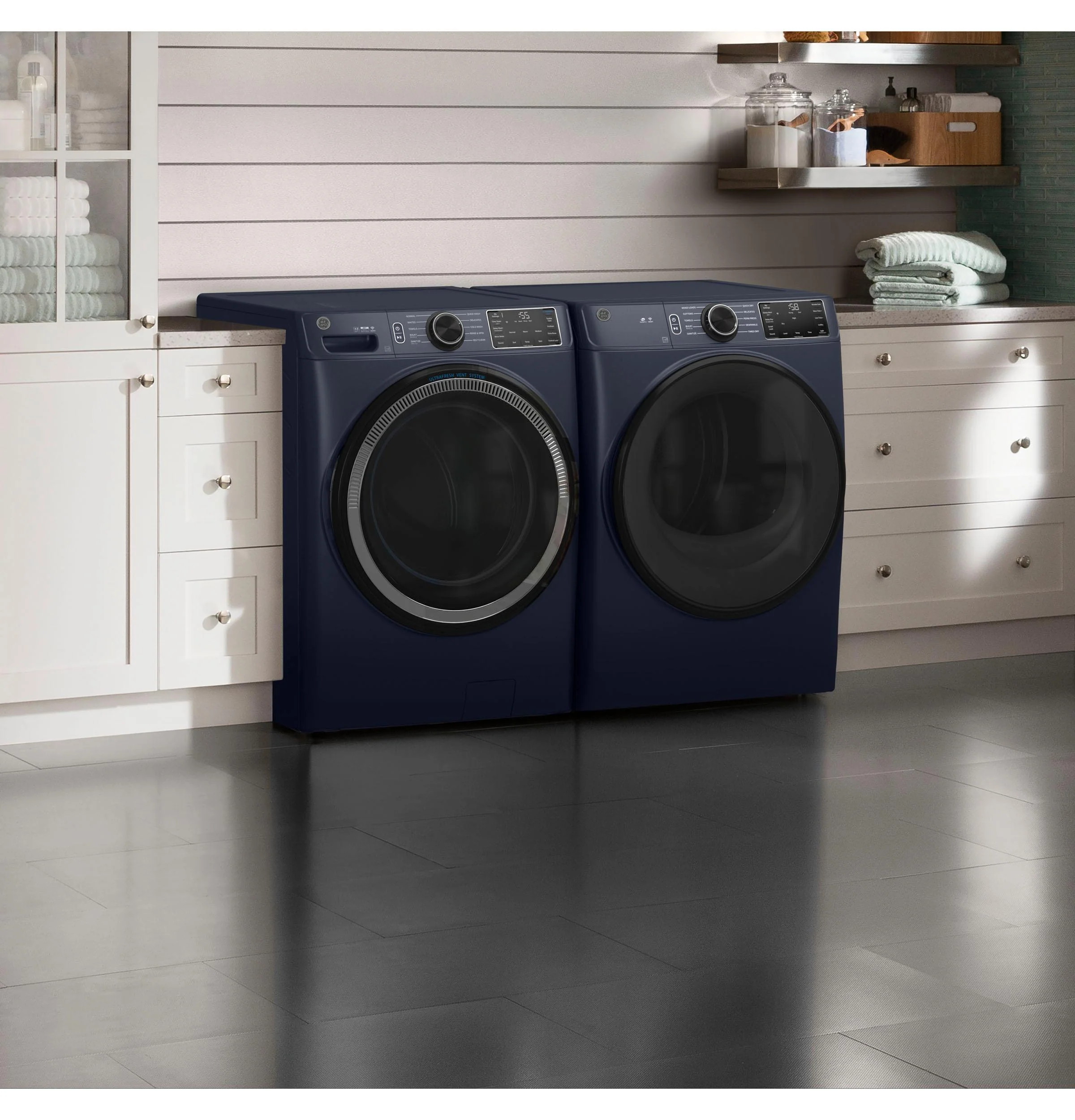 GFD55ESPRRS GE® ENERGY STAR® 7.8 cu. ft. Capacity Smart Front Load Electric Dryer with Sanitize Cycle - Image 12