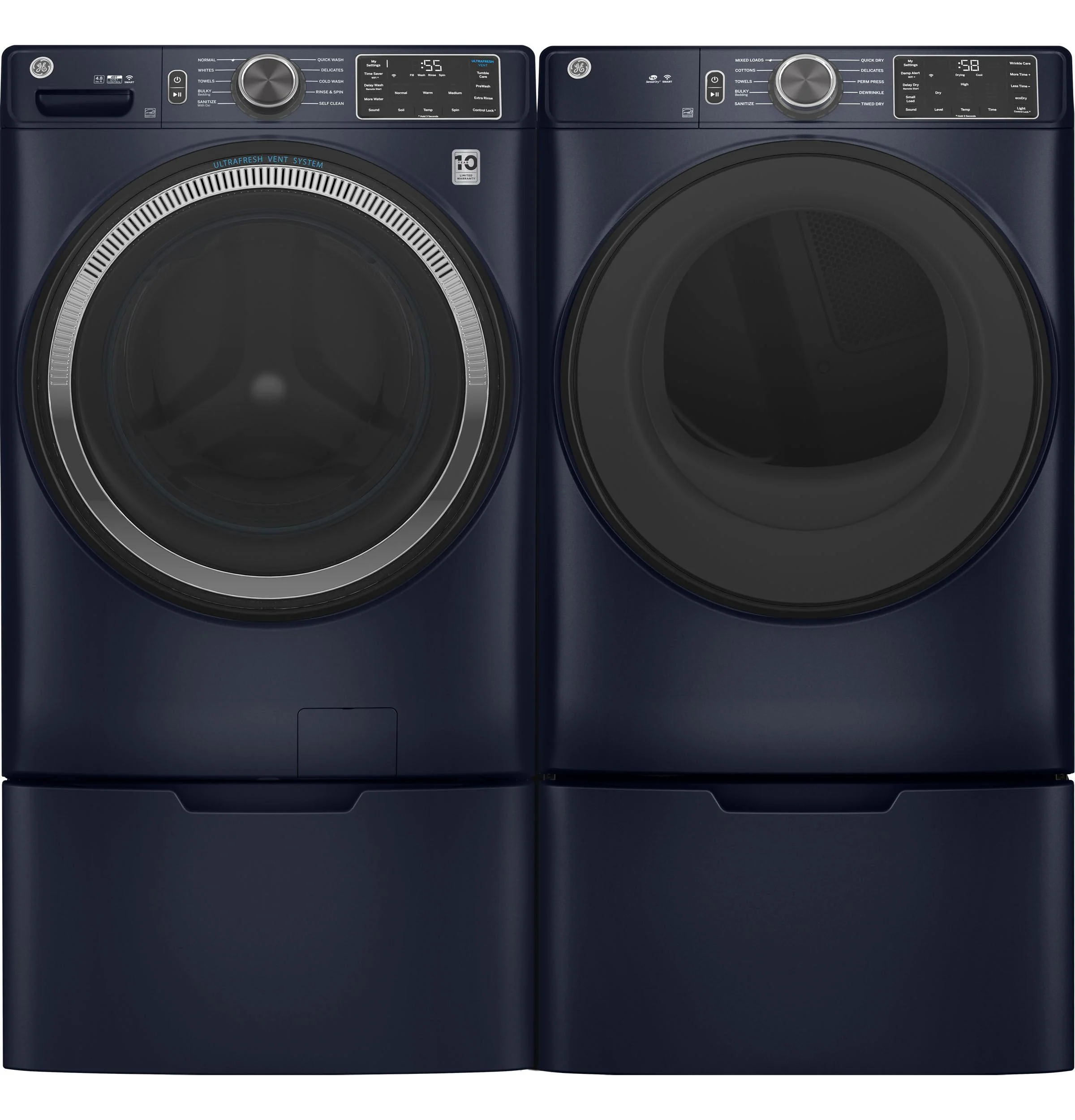 GFD55ESPRRS GE® ENERGY STAR® 7.8 cu. ft. Capacity Smart Front Load Electric Dryer with Sanitize Cycle - Image 21