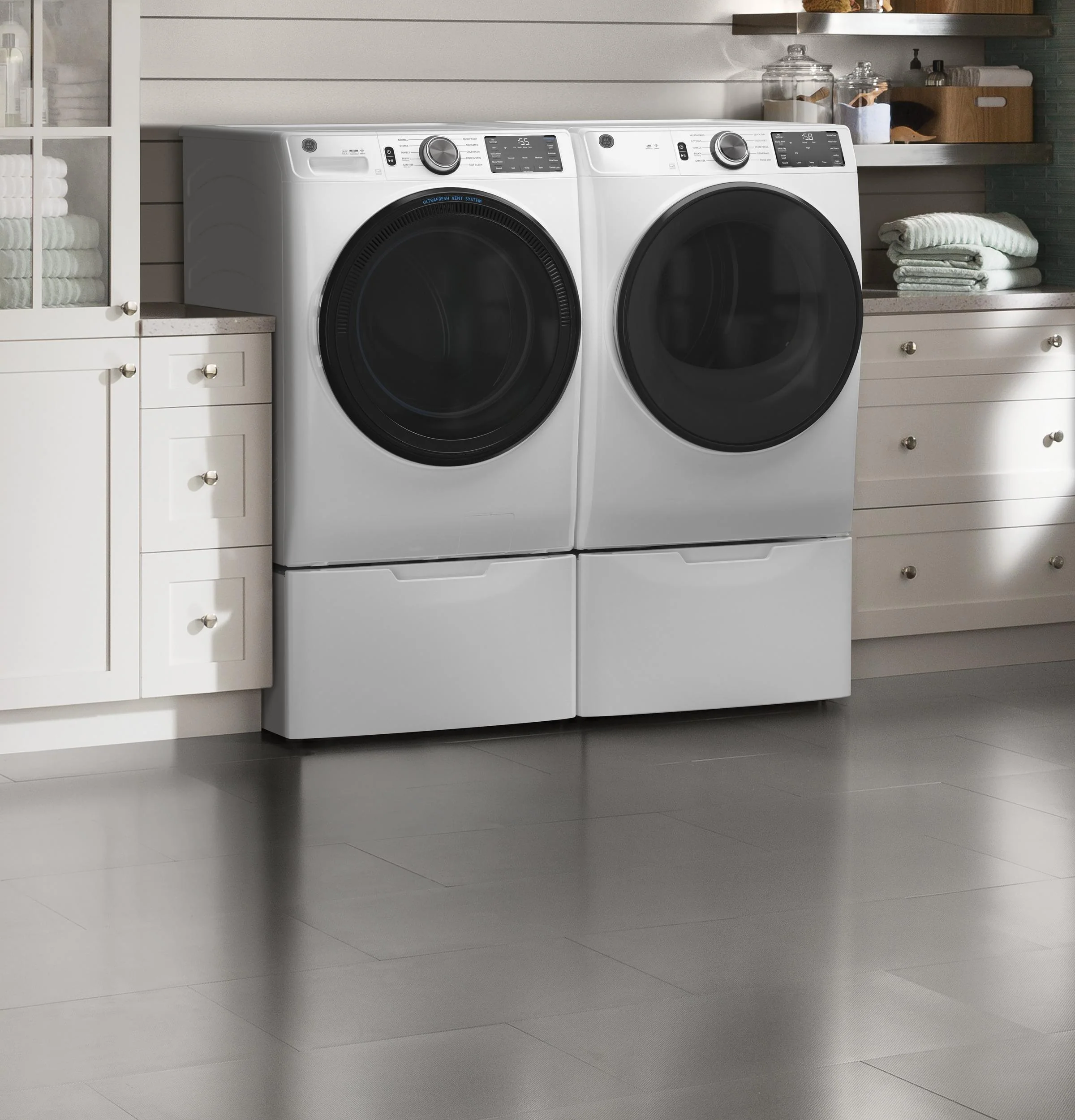 GFD55GSSNWW GE® ENERGY STAR® 7.8 cu. ft. Capacity Smart Front Load Gas Dryer with Sanitize Cycle - Image 20