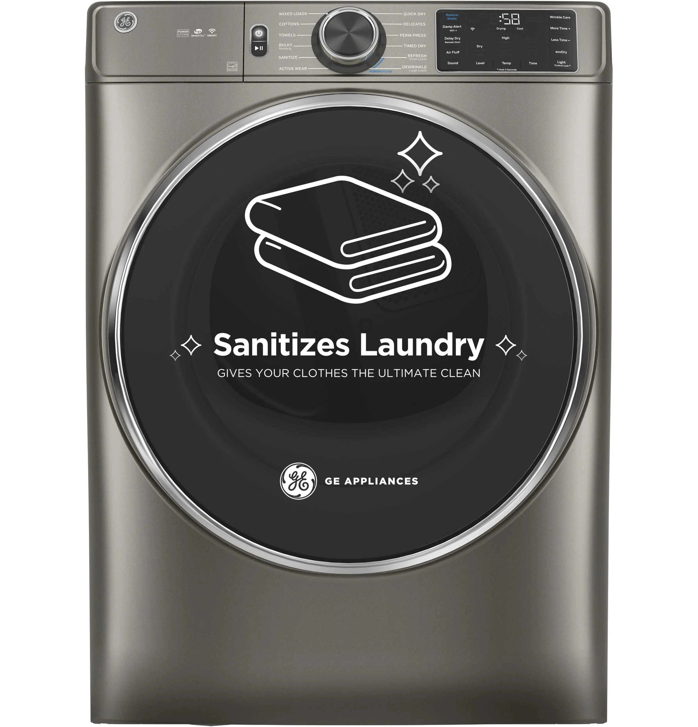 GE® 7.8 cu. ft. Capacity Smart Front Load Gas Dryer with Steam and Sanitize Cycle - Image 20