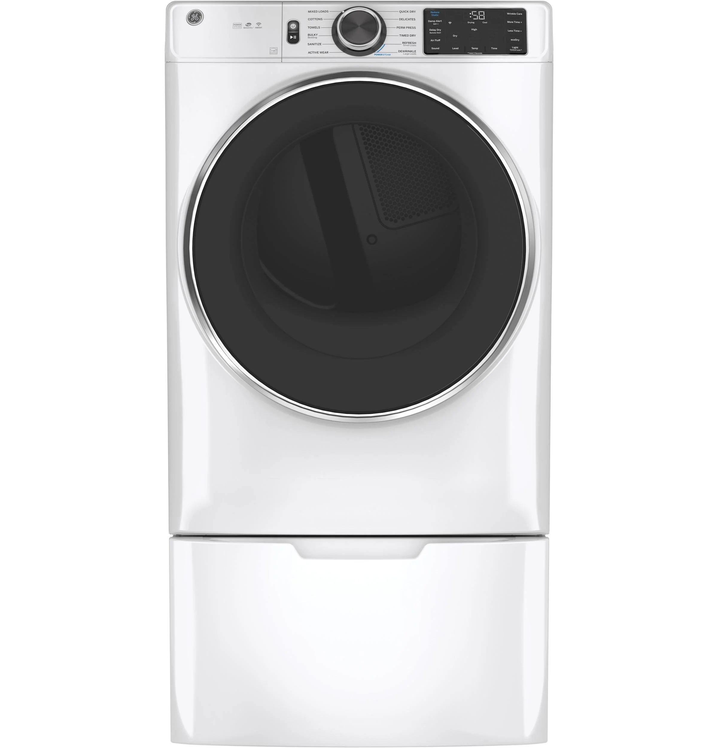 GE® 7.8 cu. ft. Capacity Smart Front Load Gas Dryer with Steam and Sanitize Cycle - Image 2