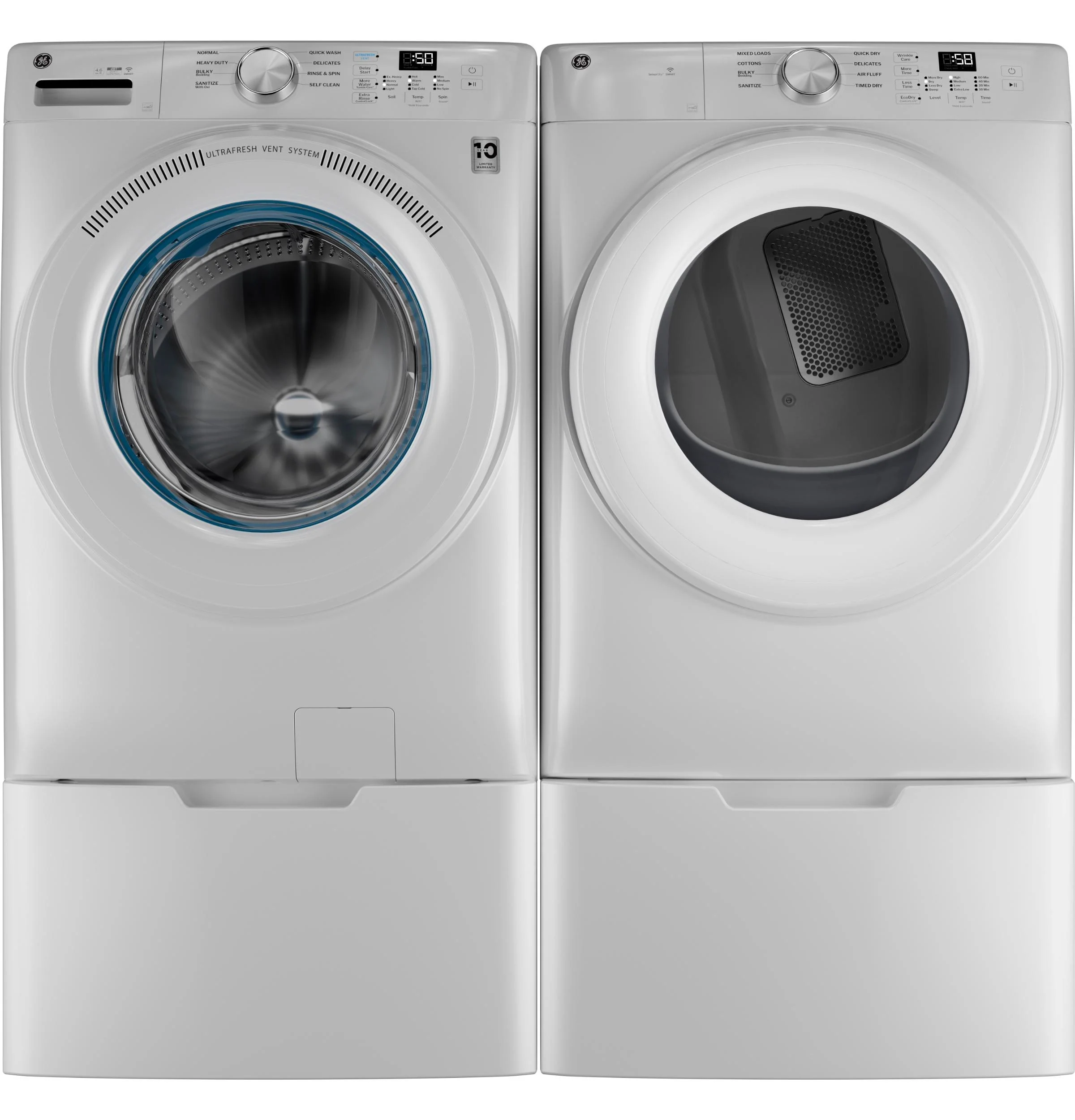 GFW350SSYWW GE® ENERGY STAR® 4.6 cu. ft. Capacity Smart Front Load Washer with UltraFresh Vent System with OdorBlock™ - Image 7