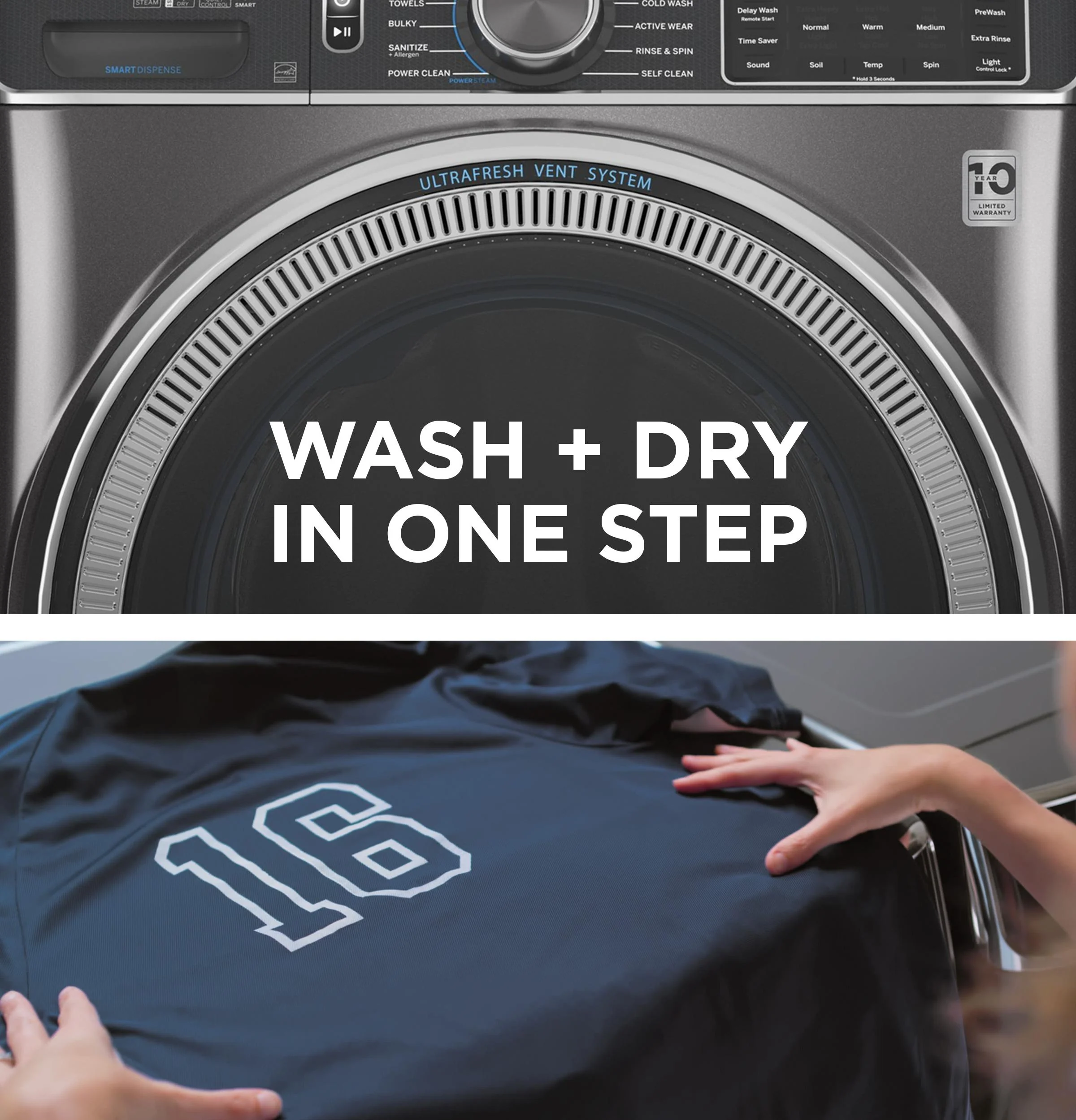 GE® ENERGY STAR® 5.0 cu. ft. Capacity Smart Front Load Steam Washer with SmartDispense™ UltraFresh Vent System with OdorBlock™ and Sanitize Allergen - Image 58