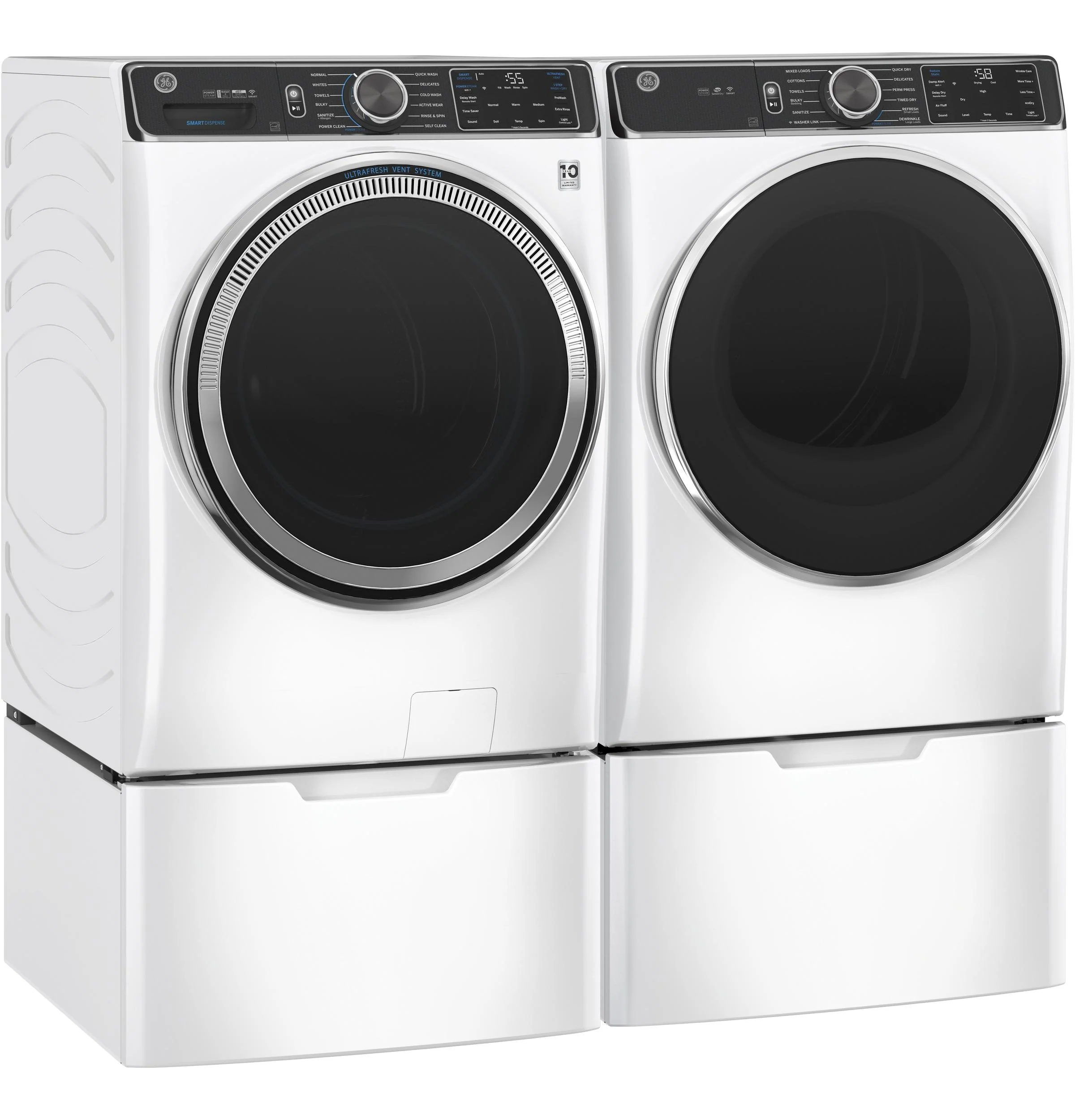 GE® ENERGY STAR® 5.0 cu. ft. Capacity Smart Front Load Steam Washer with SmartDispense™ UltraFresh Vent System with OdorBlock™ and Sanitize Allergen - Image 27