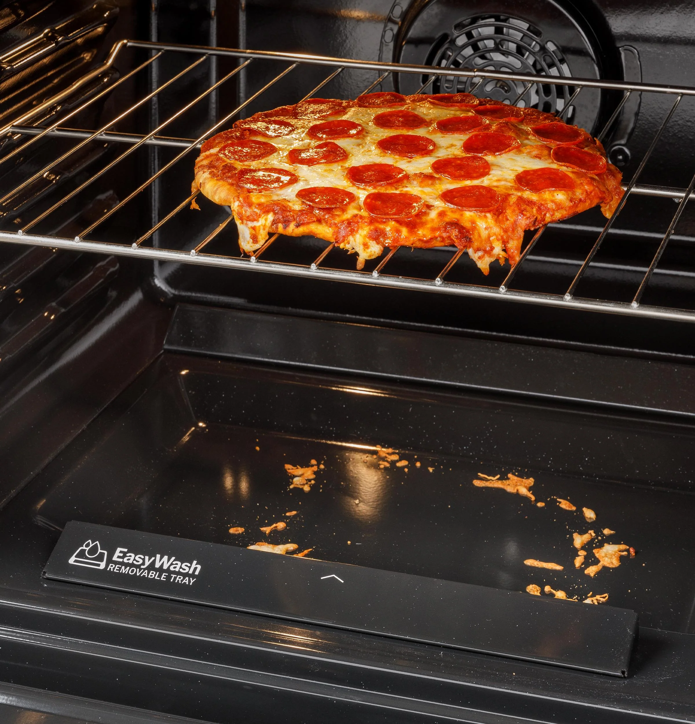 GGS600AVDS GE® 30" Slide-In Front-Control Convection Gas Range with No Preheat Air Fry and EasyWash™ Oven Tray - Image 9
