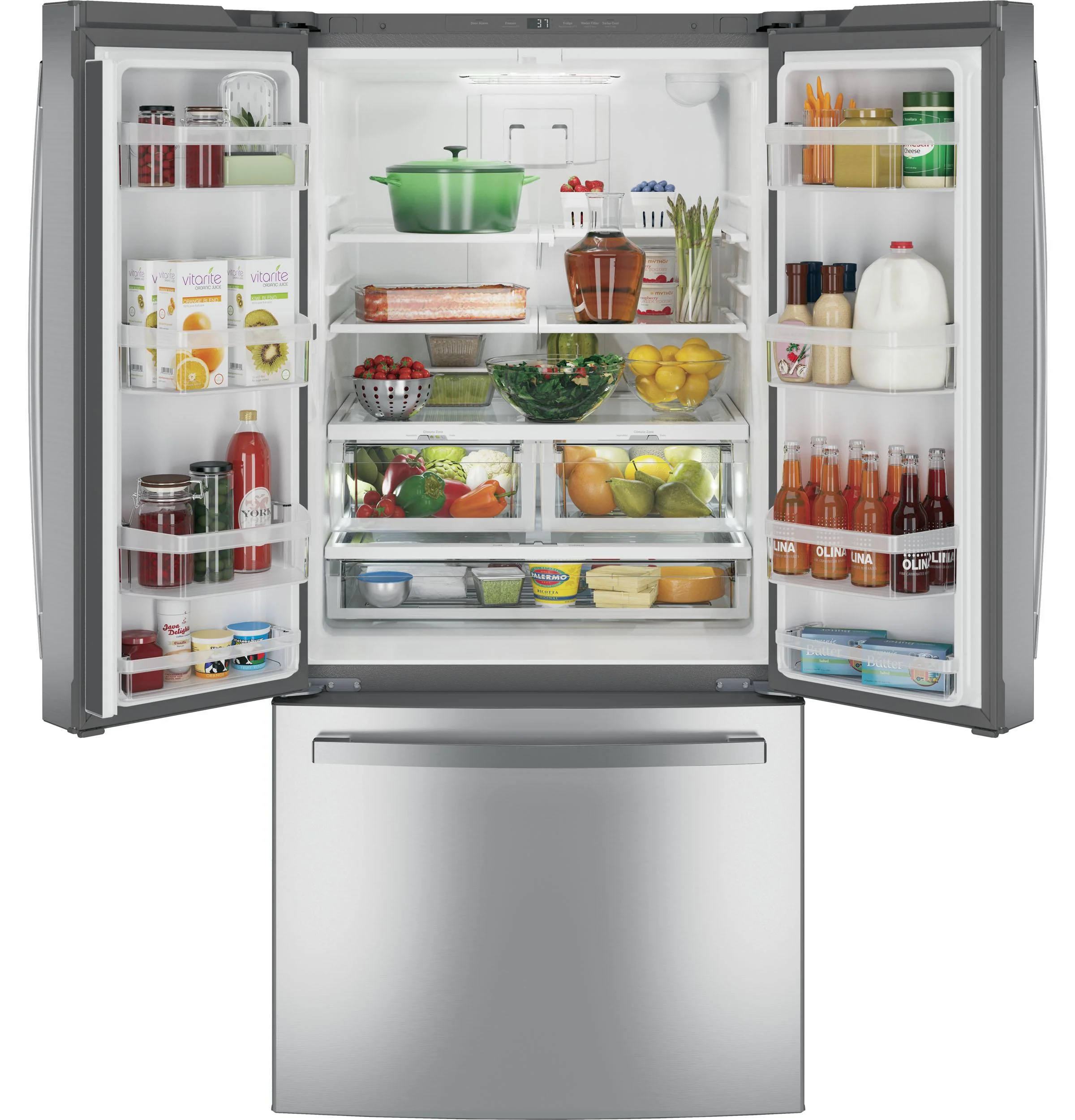 GNE25JYKFS GE® ENERGY STAR® 24.7 Cu. Ft. French-Door Refrigerator - Image 17