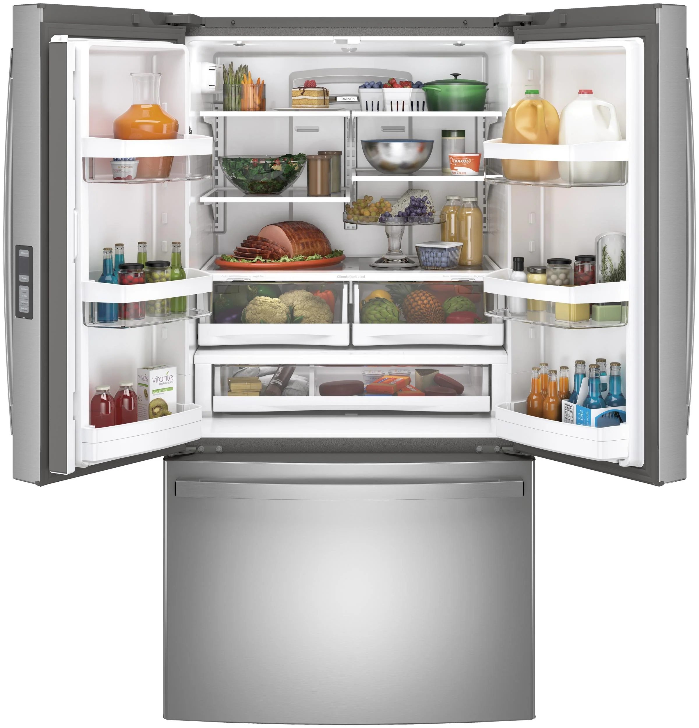 GNE29GYNFS GE® ENERGY STAR® 28.7 Cu. Ft. Fingerprint Resistant French-Door Refrigerator - Image 12