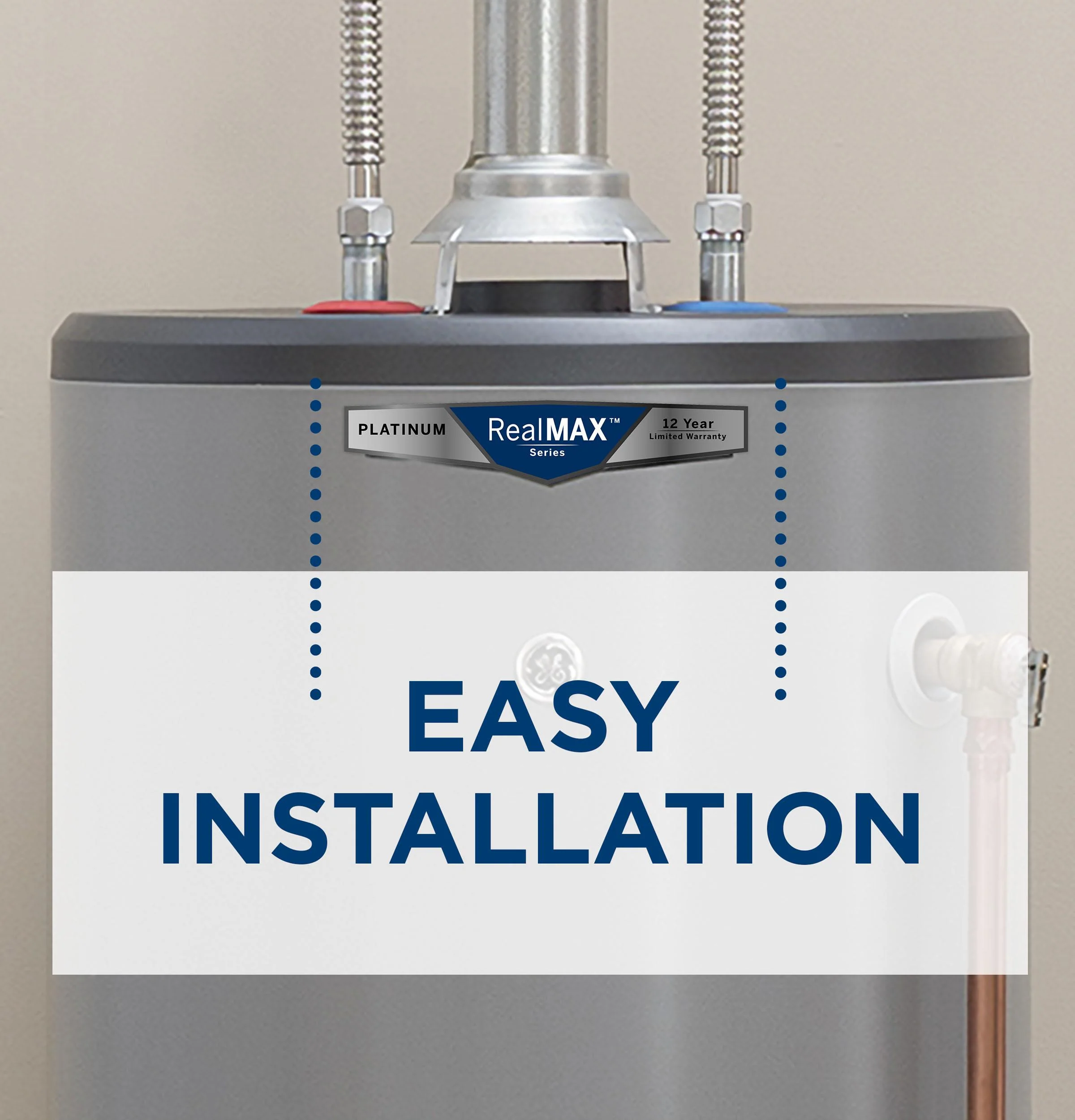 GP30T08BXR GE RealMAX Choice 30-Gallon Tall Liquid Propane Atmospheric Water Heater - Image 6