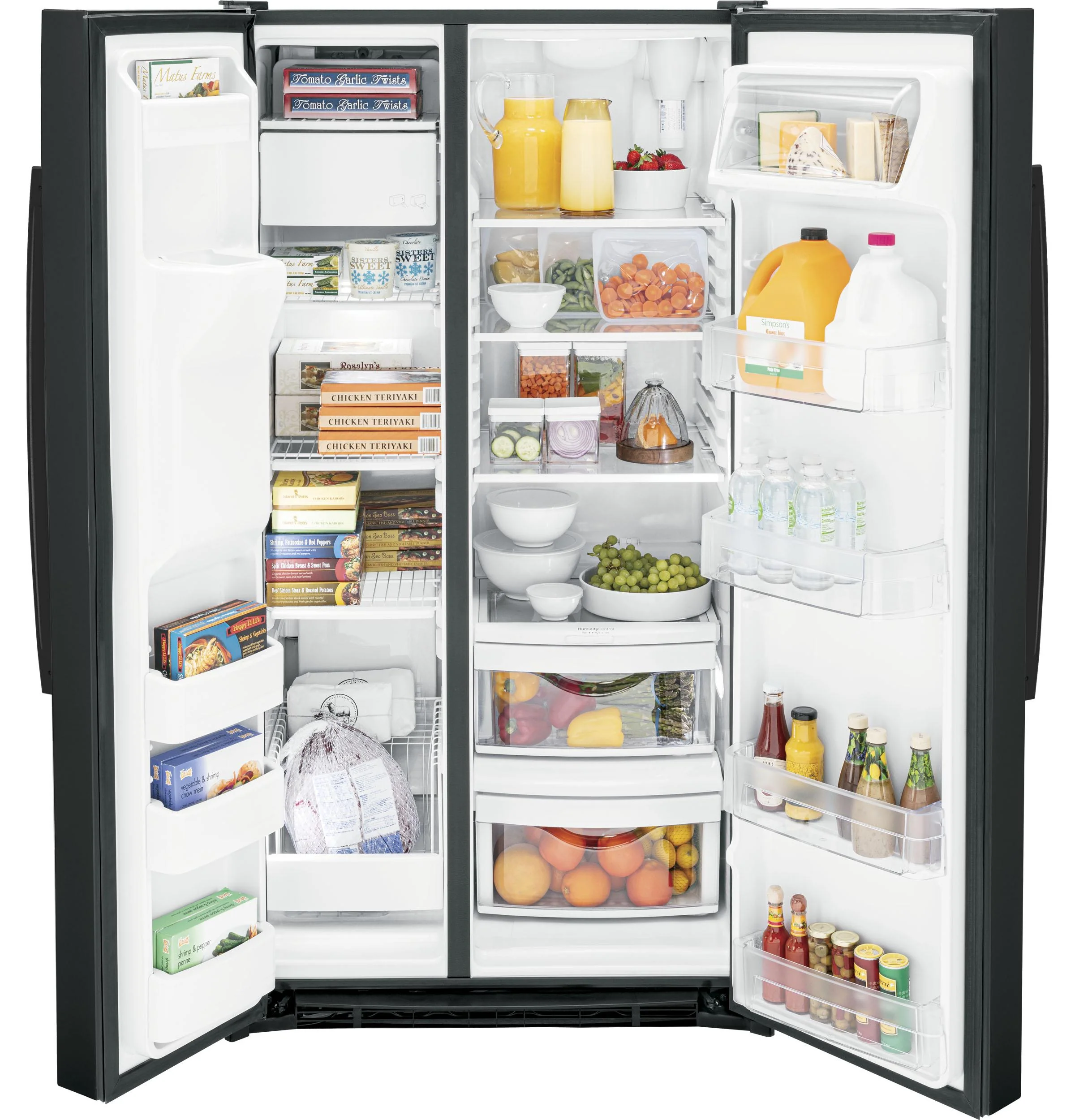 GSS25GGPBB GE® 25.3 Cu. Ft. Side-By-Side Refrigerator - Image 23