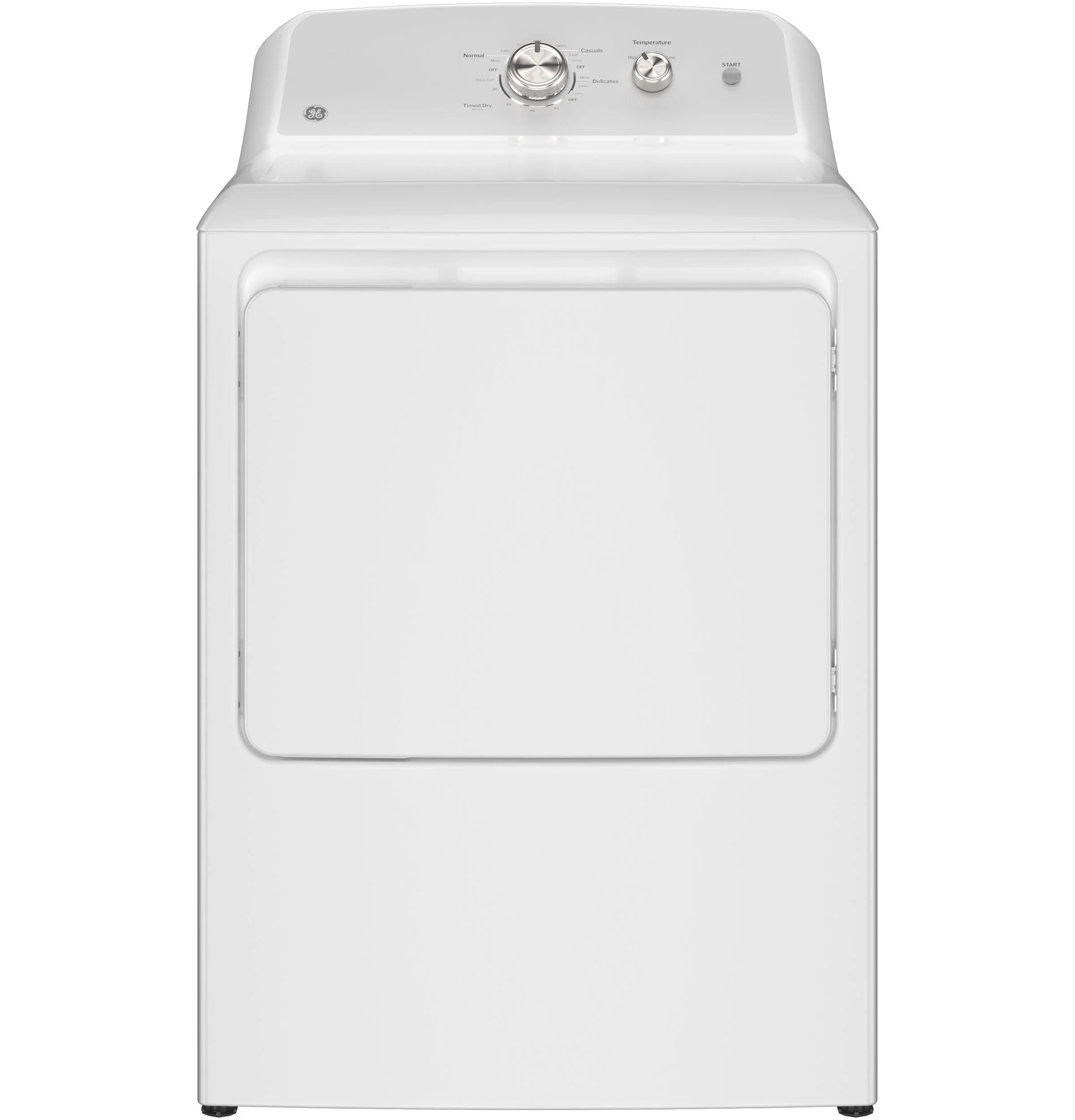 GTD38EASWWS GE® 7.2 cu. ft. Capacity Electric Dryer with Up To 120 ft. Venting and Reversible Door