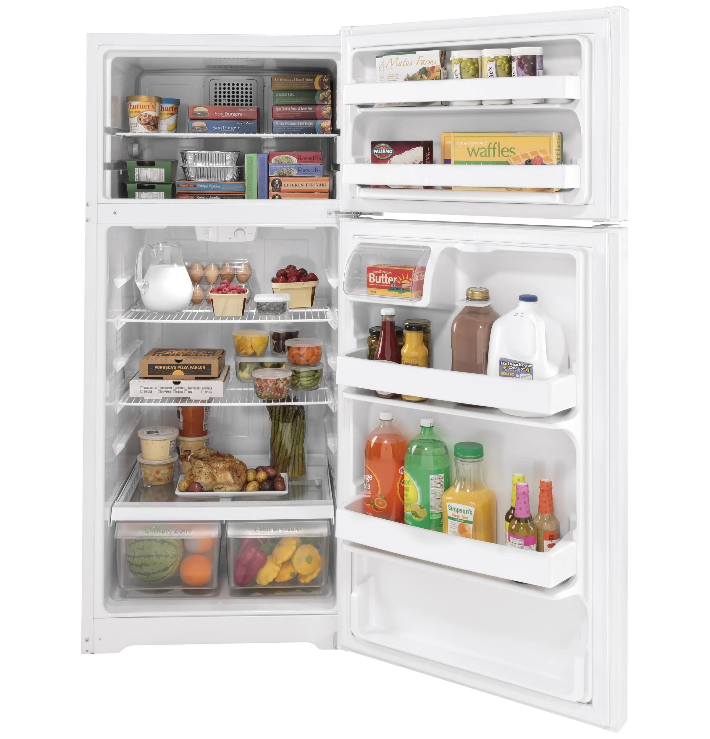 GTE17DTNRWW GE® ENERGY STAR® 16.6 Cu. Ft. Top-Freezer Refrigerator - Image 2