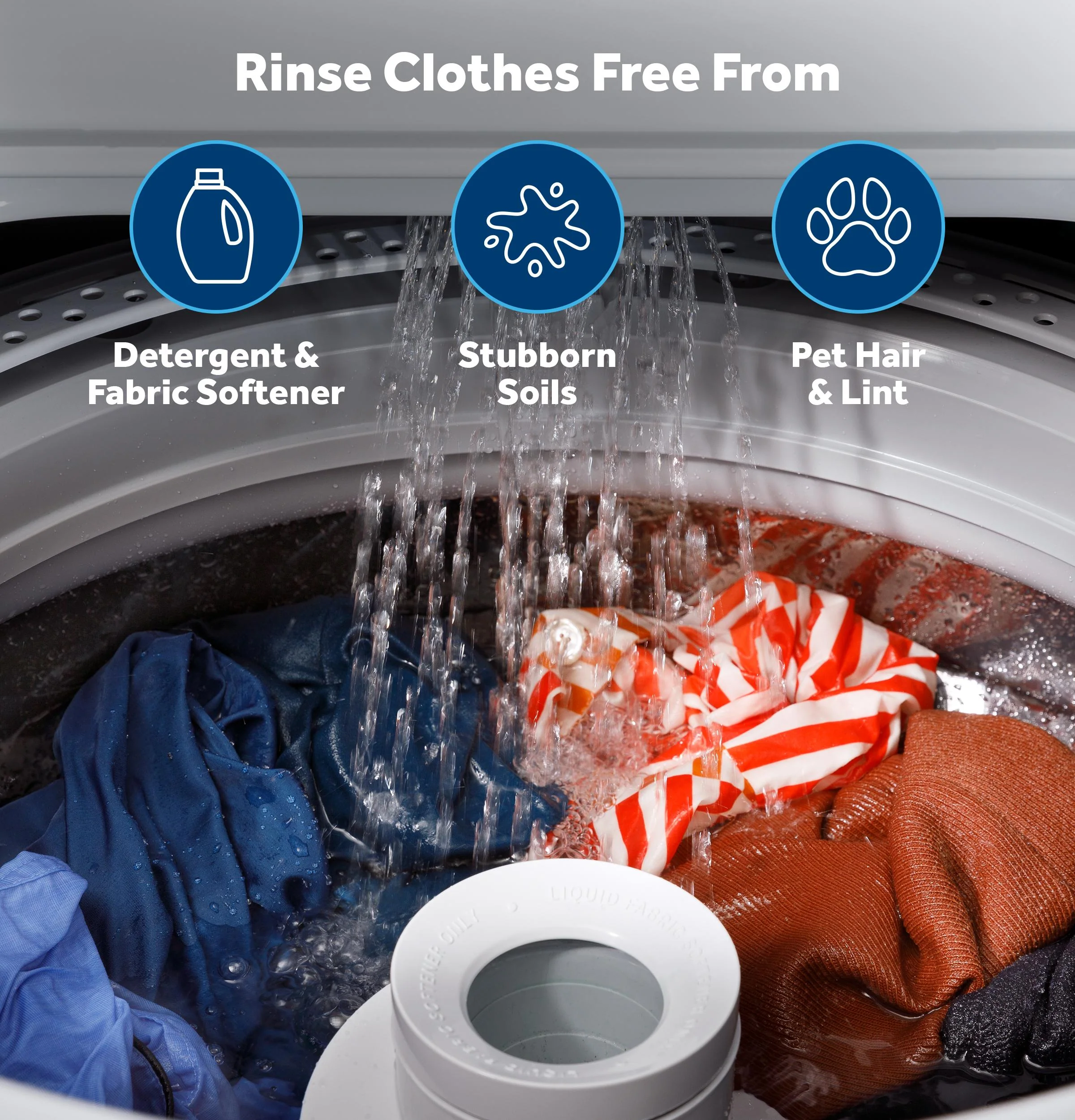 GTW480ASWWB GE® 4.6 cu. ft. Capacity Washer with Stainless Steel Basket,Cold Plus and Wash Boost​ - Image 17