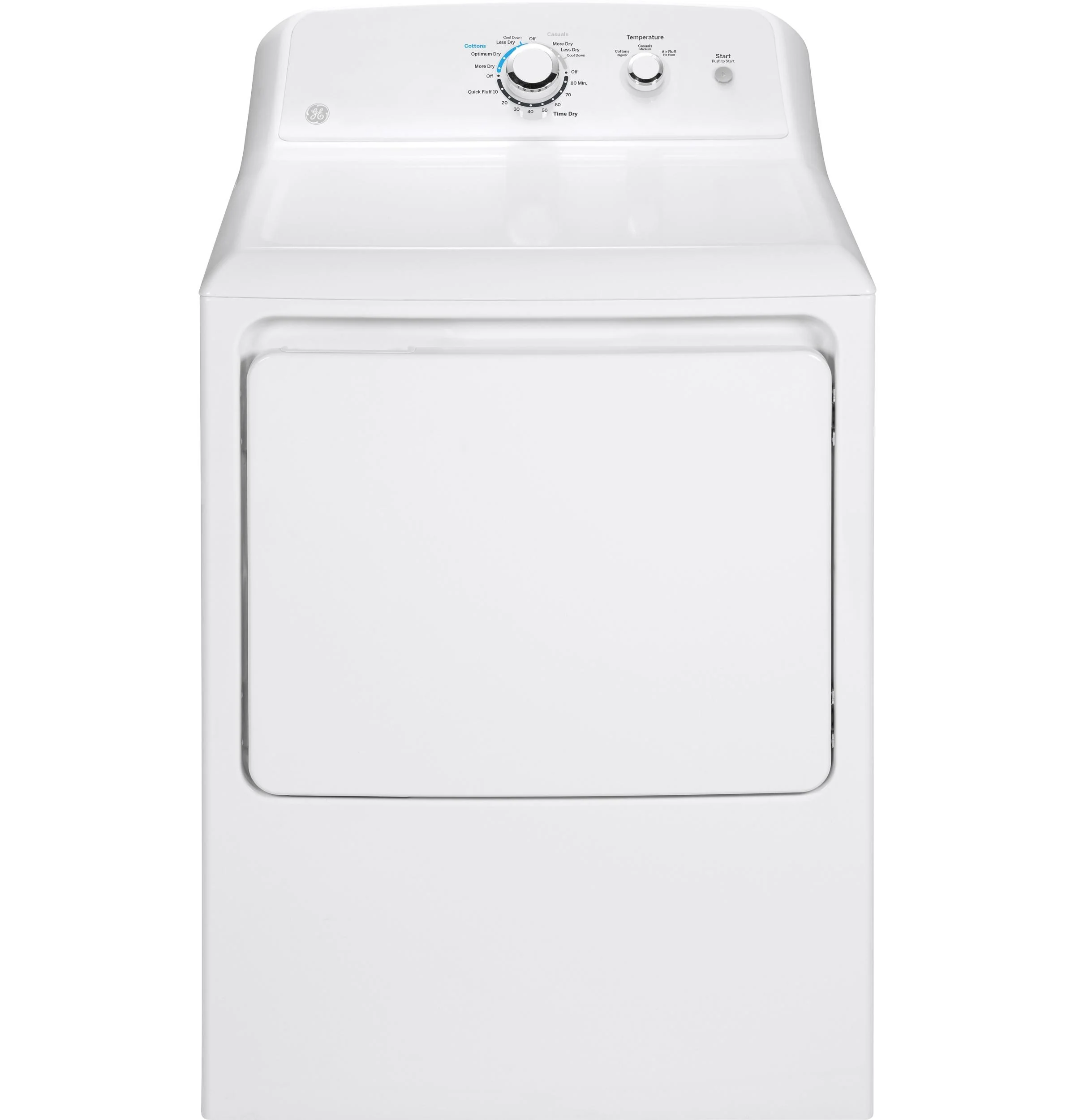GTX33EASKWW GE 6.2 cu. ft. Capacity Electric Dryer with Up To 120 ft. Venting and Shallow Depth