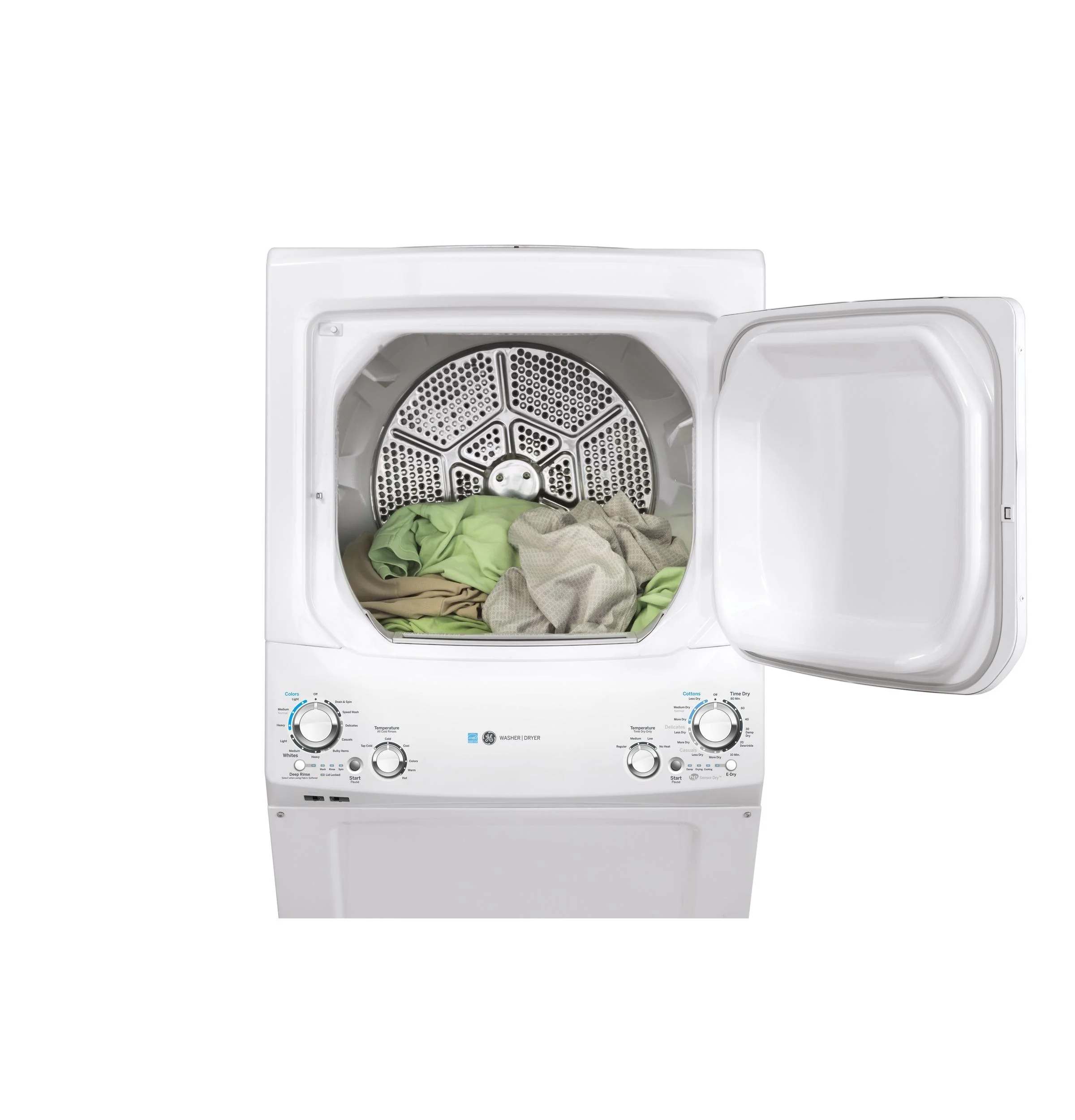 GUD27EESNWW GE Unitized Spacemaker® ENERGY STAR® 3.9 cu. ft. Capacity Washer with Stainless Steel Basket and 5.9 cu. ft. Capacity Electric Dryer - Image 11
