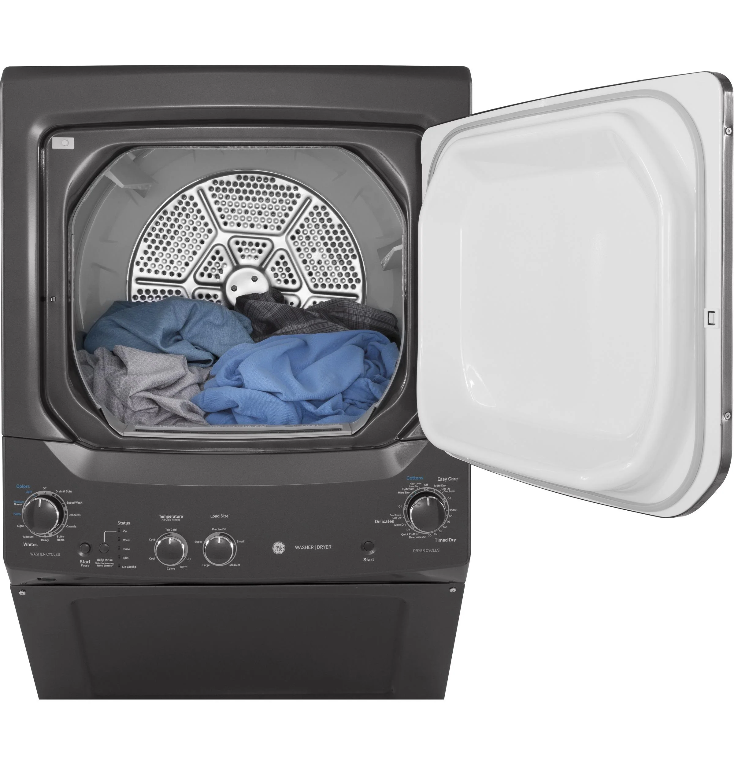 GUD27GSPMDG GE Unitized Spacemaker® 3.8 cu. ft. Capacity Washer with Stainless Steel Basket and 5.9 cu. ft. Capacity Gas Dryer - Image 6