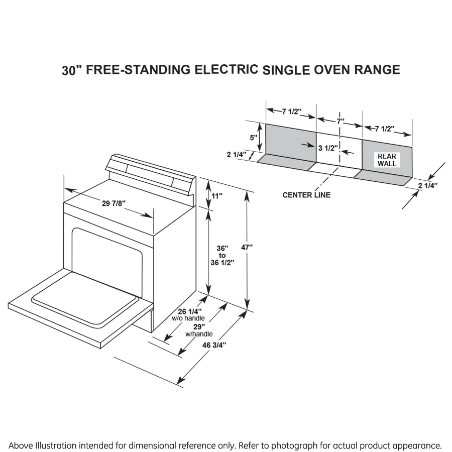 GE 30" Free-standing Electric Radiant Smooth Cooktop Range - Image 10