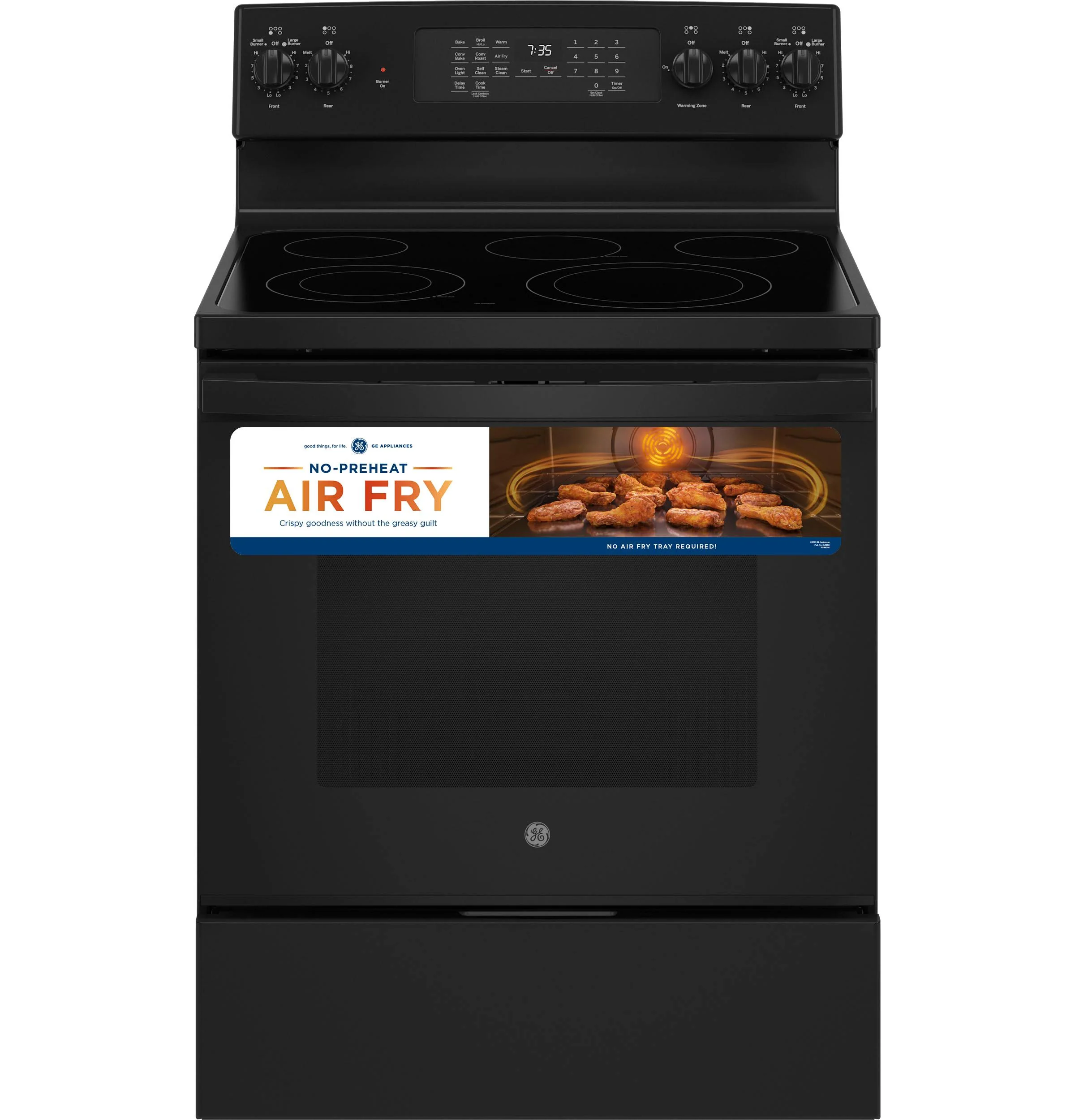 GE® 30" Free-Standing Electric Convection Range with No Preheat Air Fry - Image 25